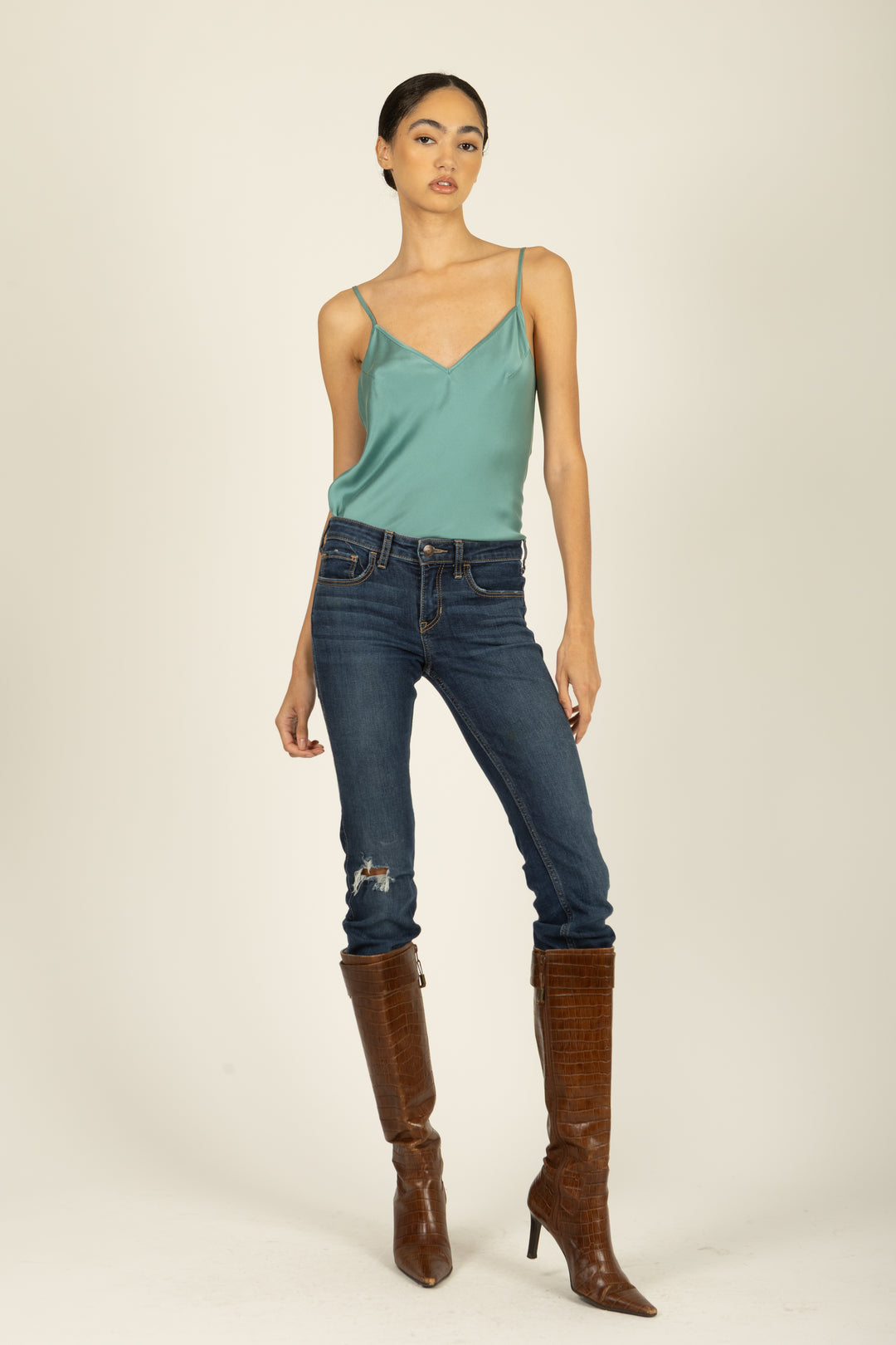 Adina Cami Top - 100% Organic Sand-Washed Silk