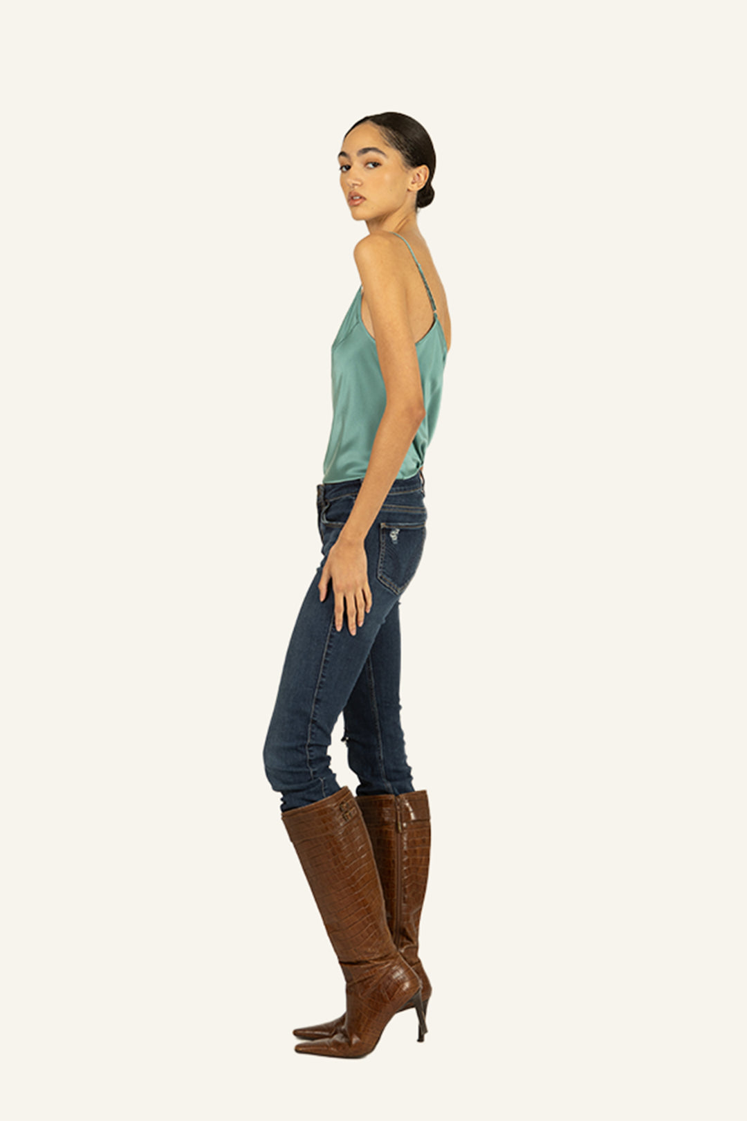 Adina Cami Top - 100% Organic Sand-Washed Silk