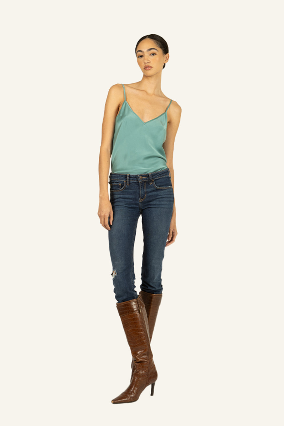 Adina Cami Top - 100% Organic Sand-Washed Silk
