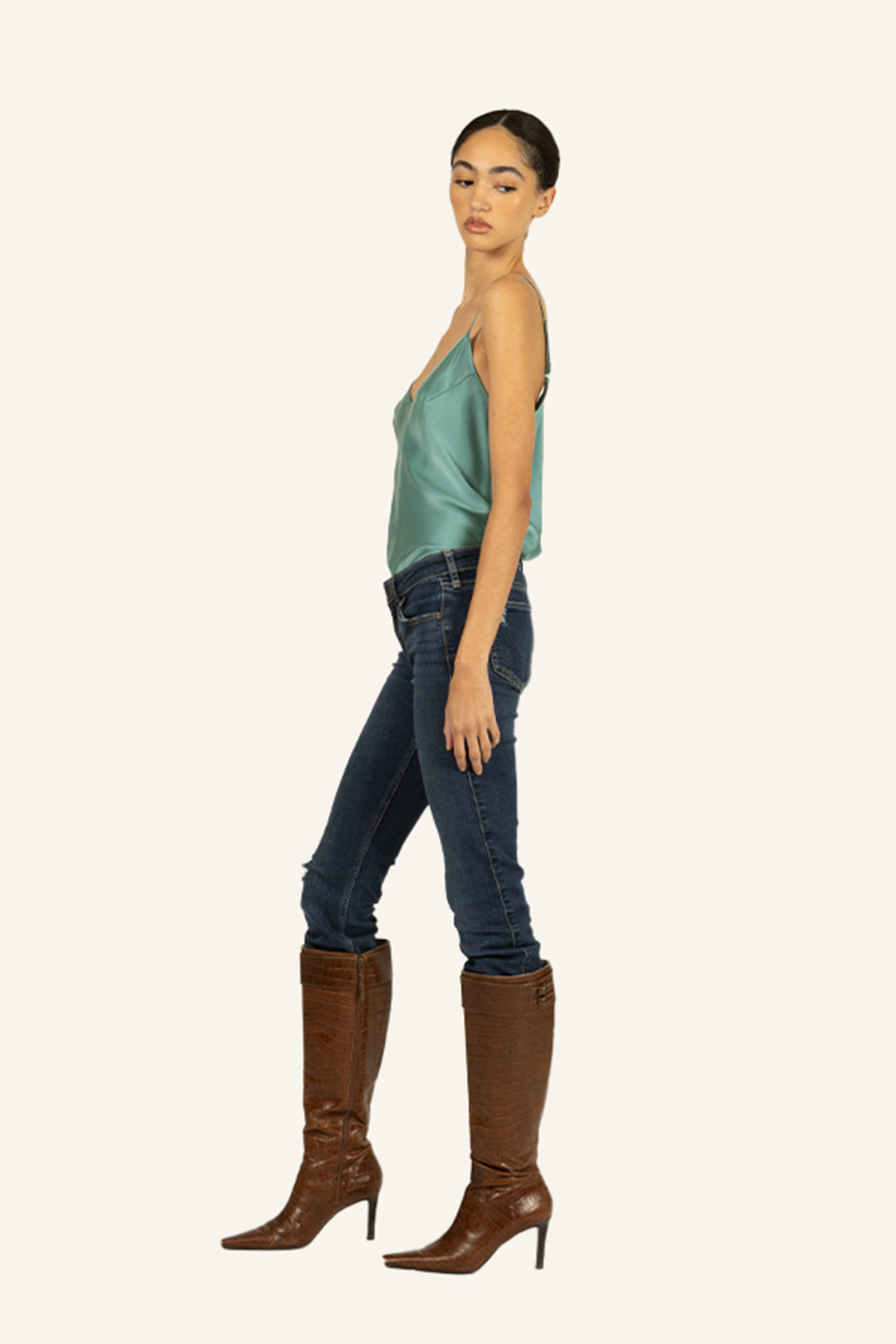 Adina Cami Top - 100% Organic Sand-Washed Silk