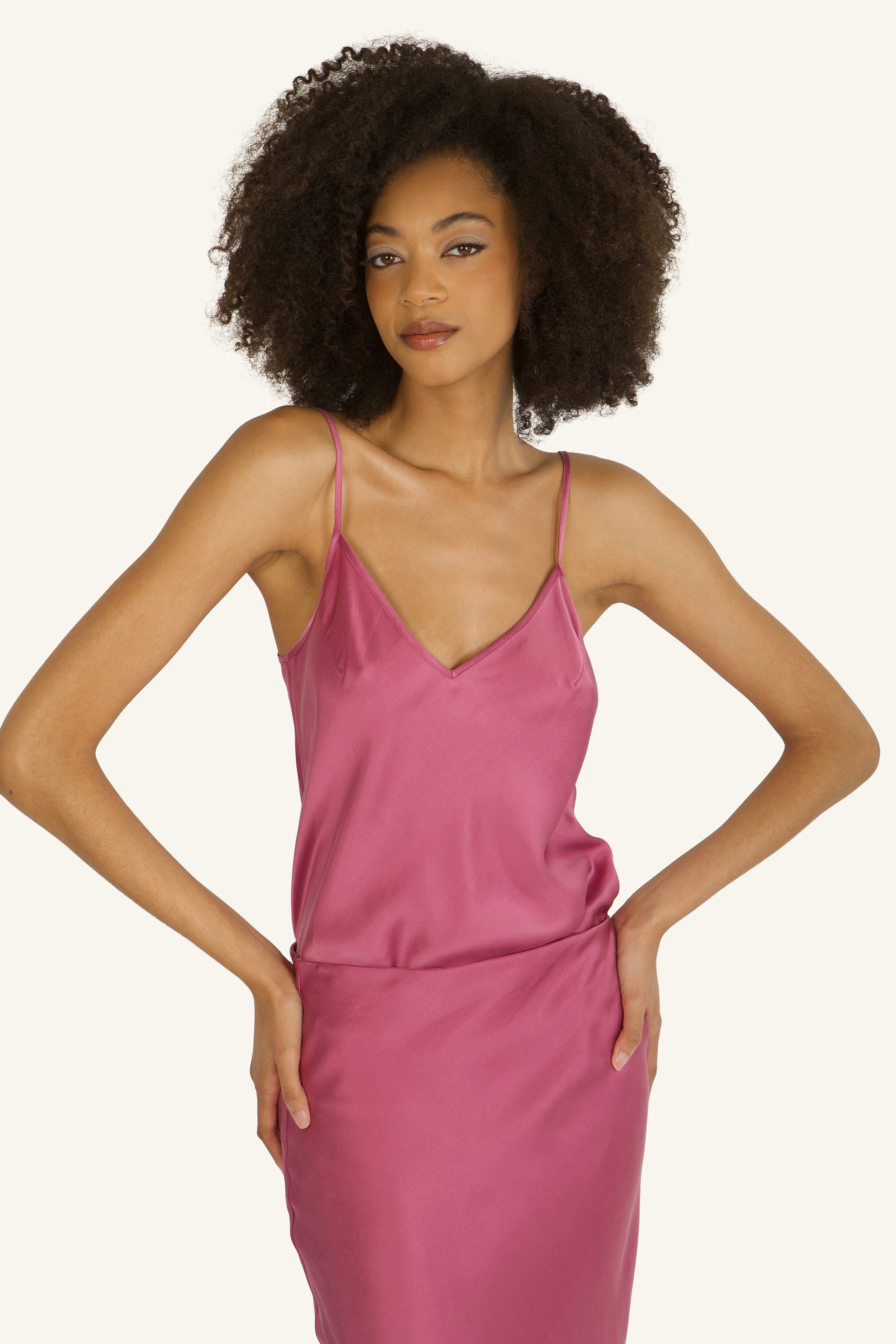 Adina Cami Top - 100% Organic Sand-Washed Silk – SECRET MISSION