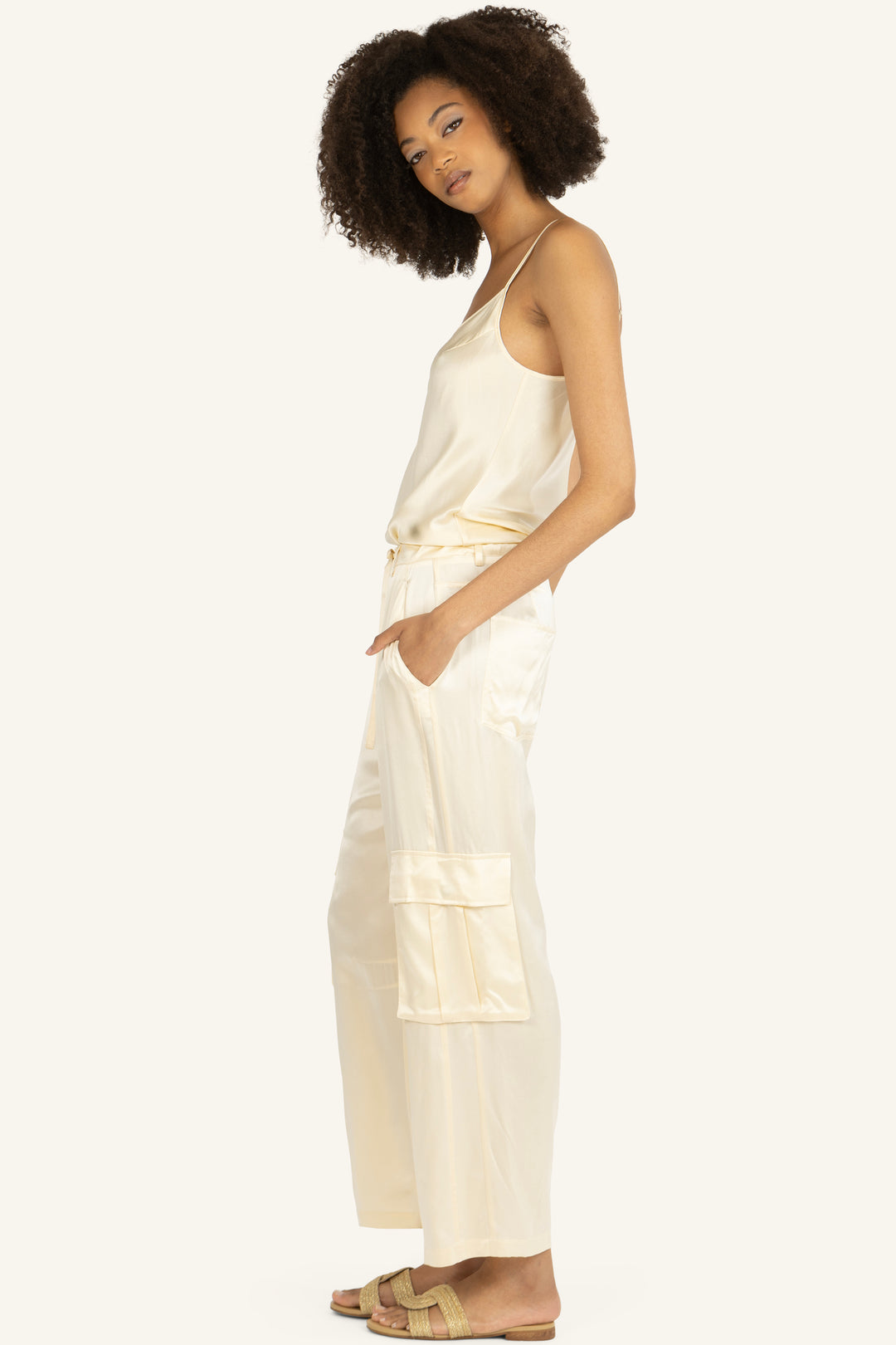 Lyla Pants - 100% Organic Sand-Washed Silk