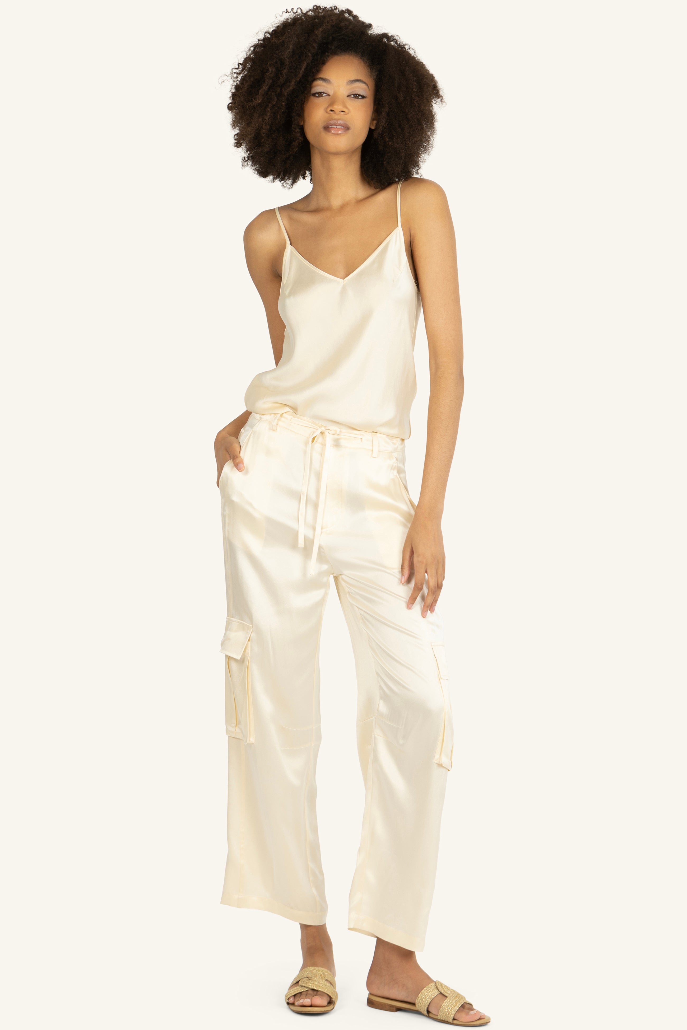 Adina Cami Top - 100% Organic Sand-Washed Silk – SECRET MISSION