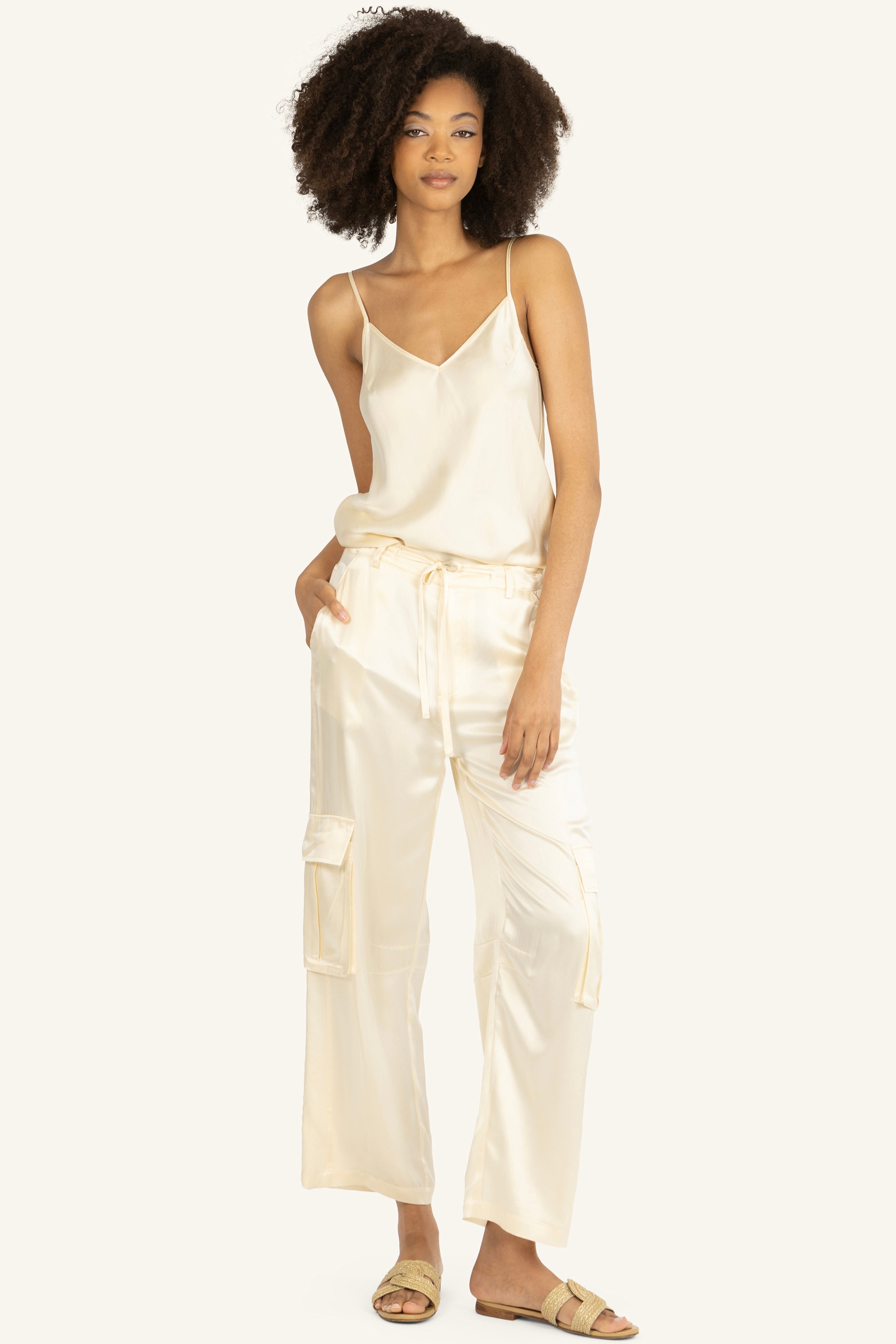 Adina Cami Top - 100% Organic Sand-Washed Silk – SECRET MISSION
