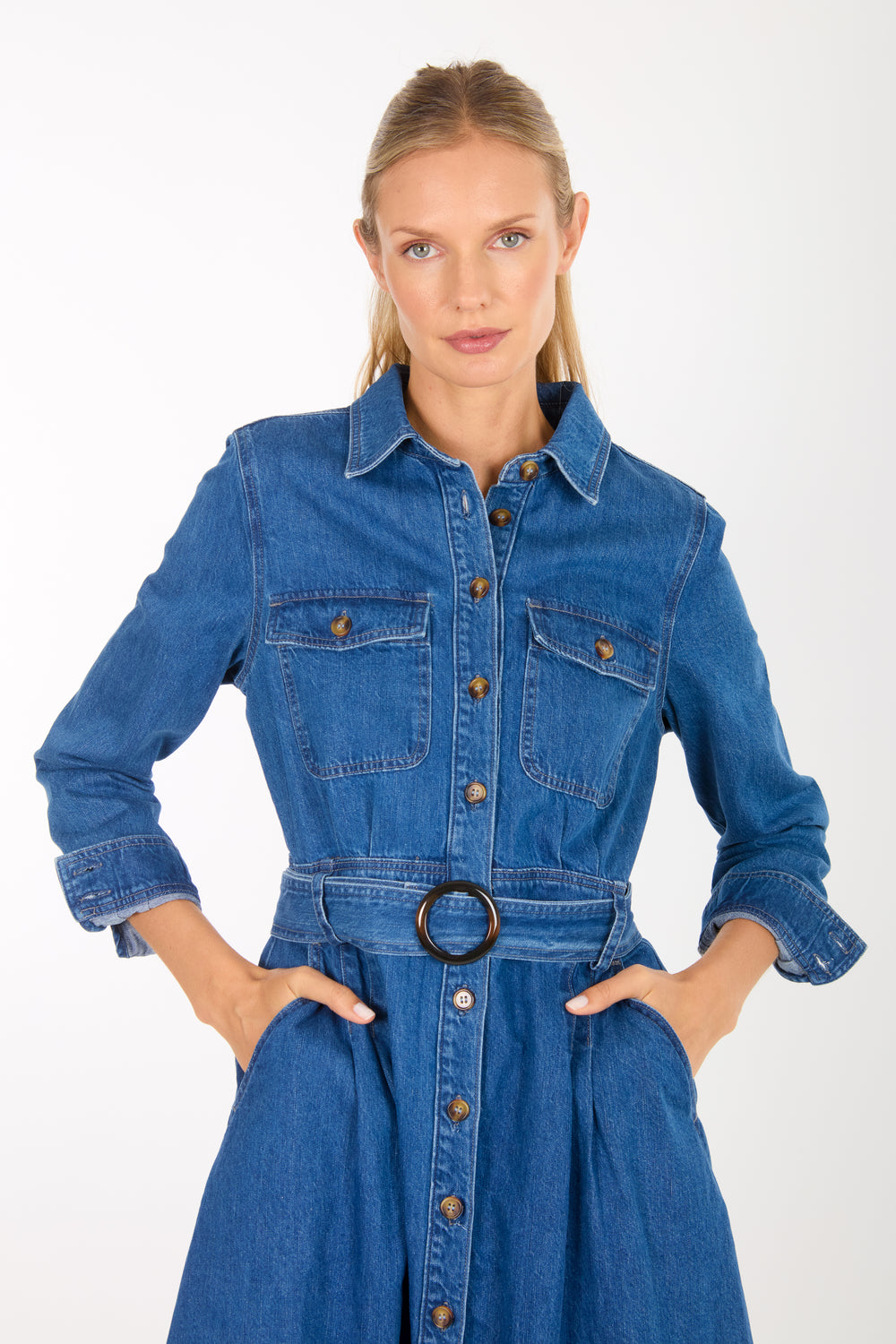 Super Natural by Secret Mission Women's Arrowleigh Dress - Denim Garment Wash Super Natural by Secret Mission Women's Arrowleigh Dress - Denim Garment Wash