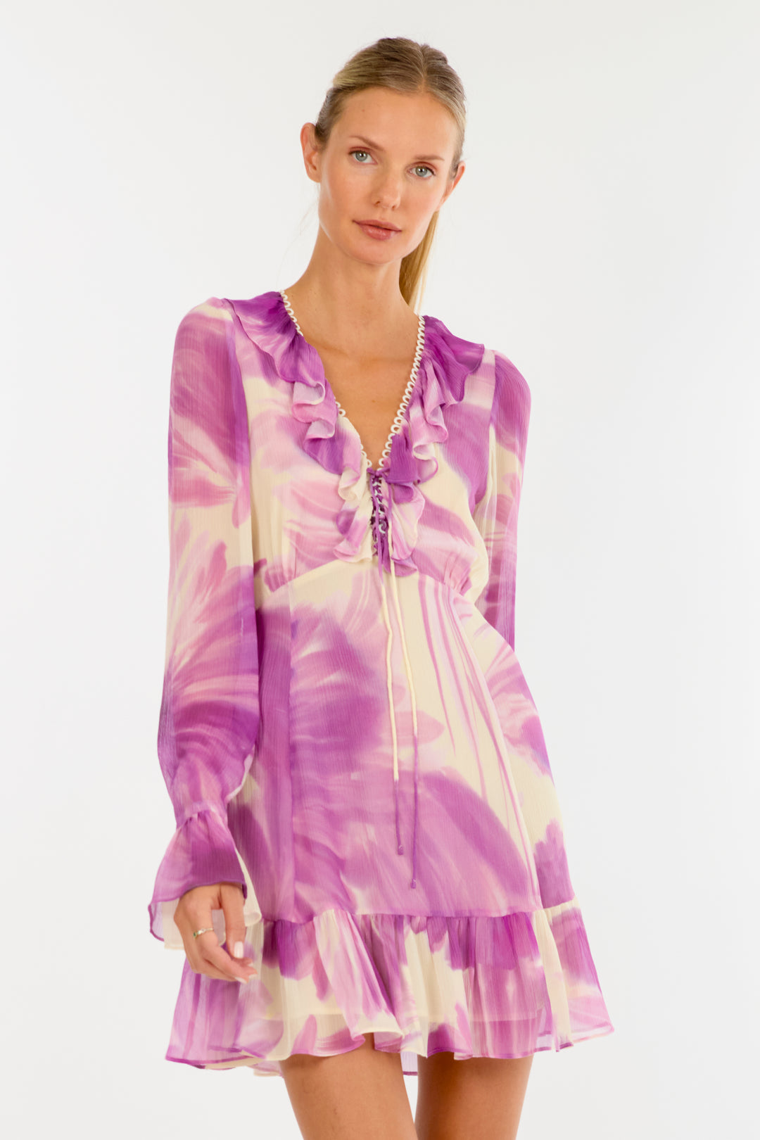 Briony Mini Dress - 100% Organic Silk Chiffon