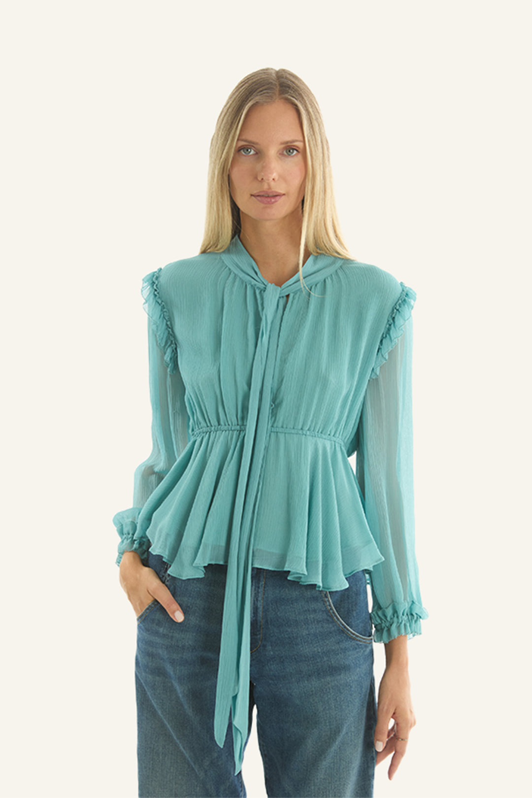 Camila Blouse - 100% Organic Silk Chiffon