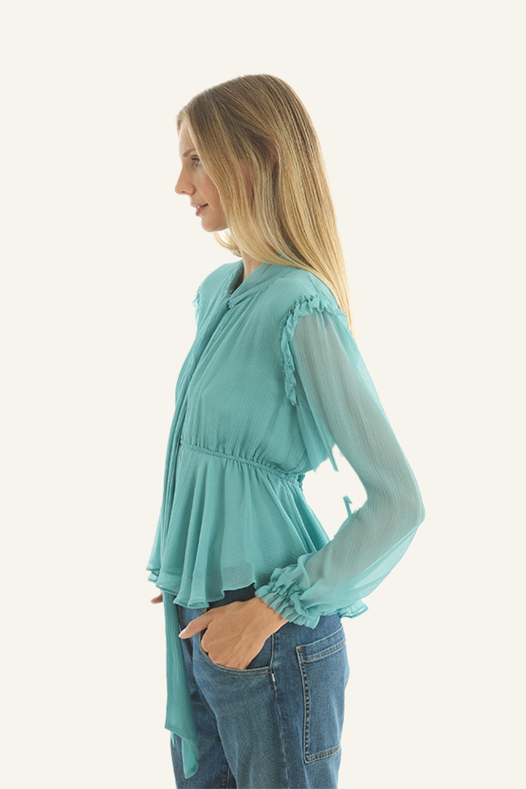 Camila Blouse - 100% Organic Silk Chiffon