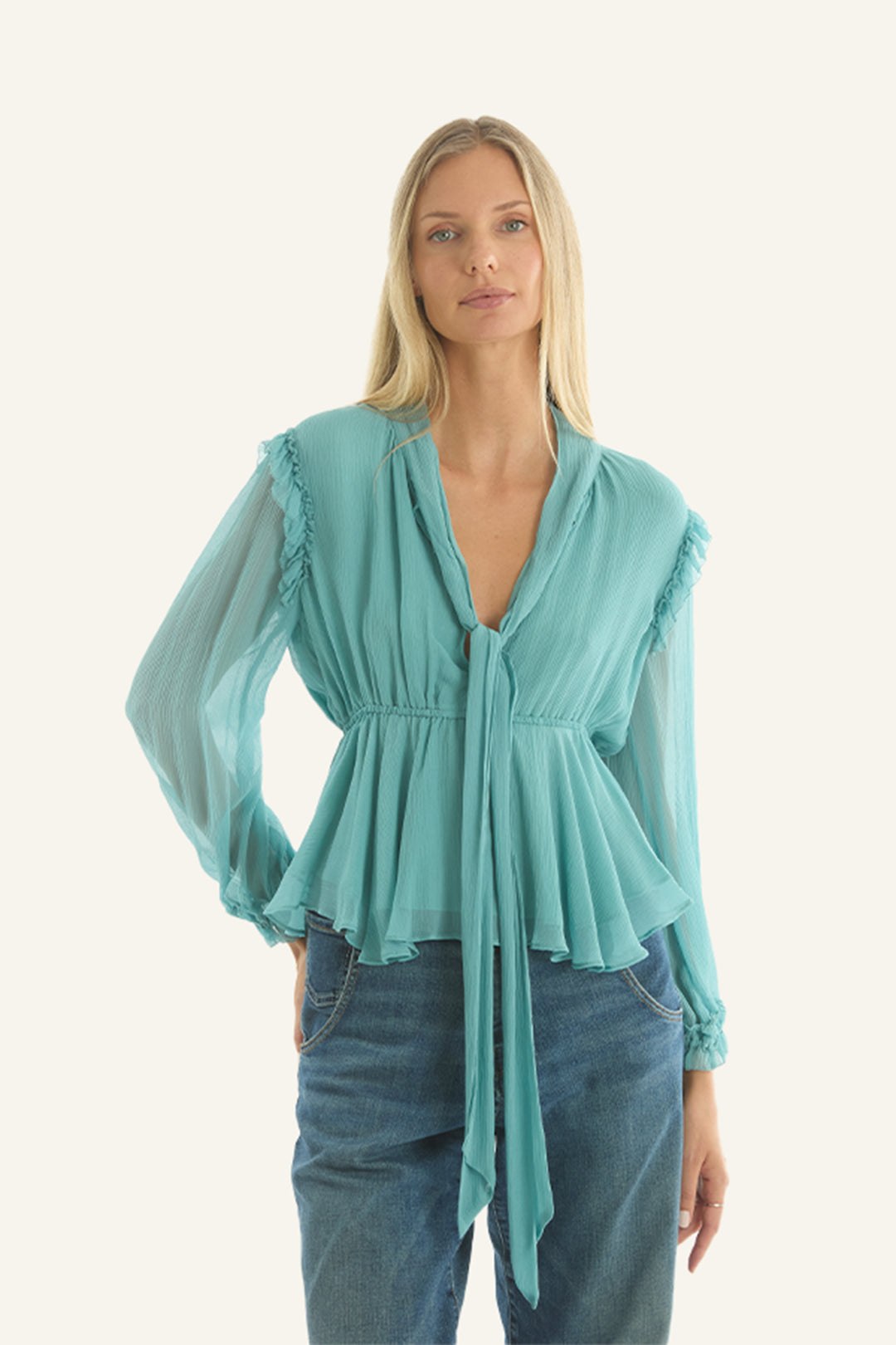 Camila Blouse - 100% Organic Silk Chiffon