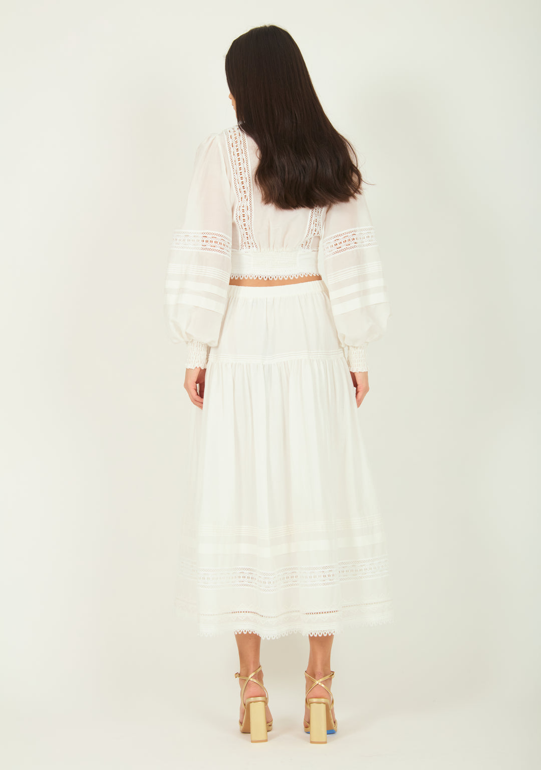 Oriana Skirt - Cotton Silk with Embroidery