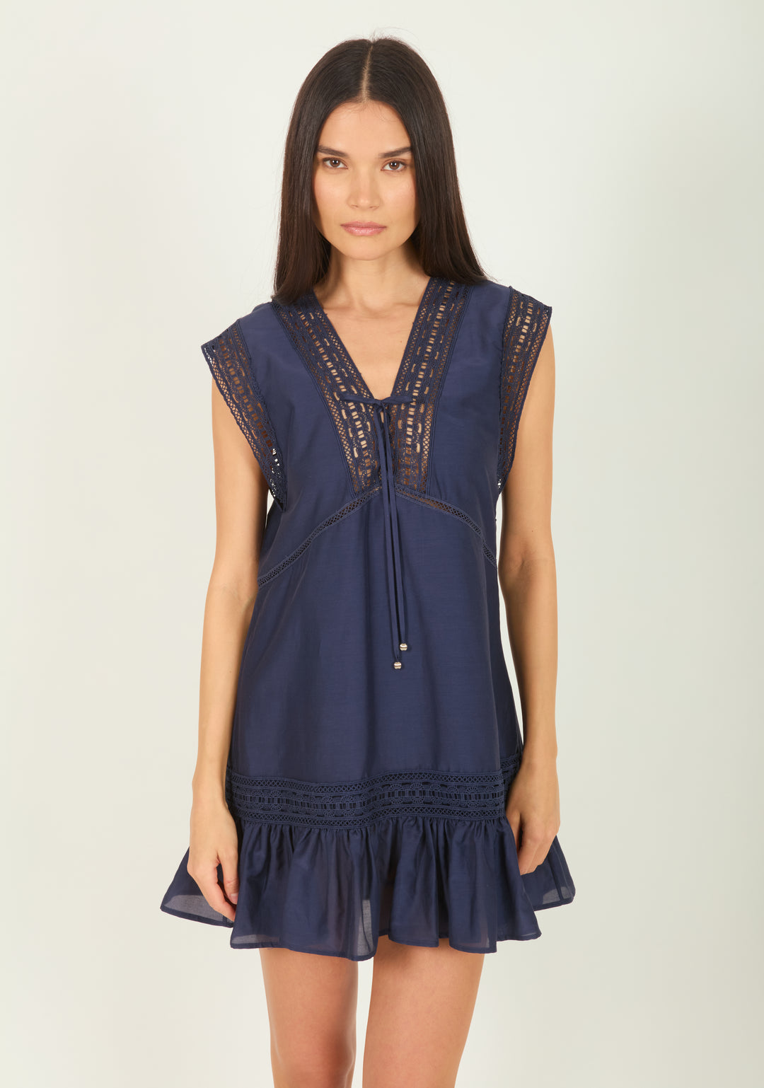 Anais Dress - Cotton Silk with Lace