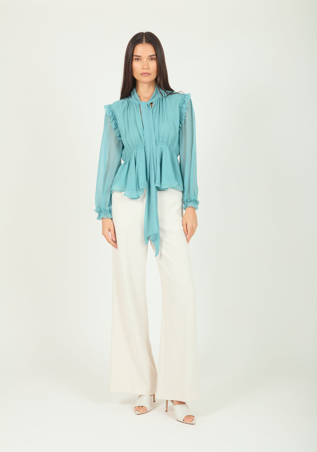 Camila Blouse - 100% Silk Crinkle Chiffon