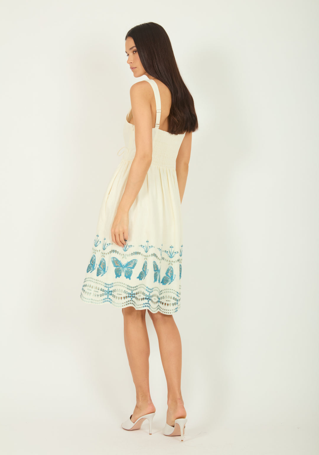 Verona Dress - Cotton Linen with Embroidery