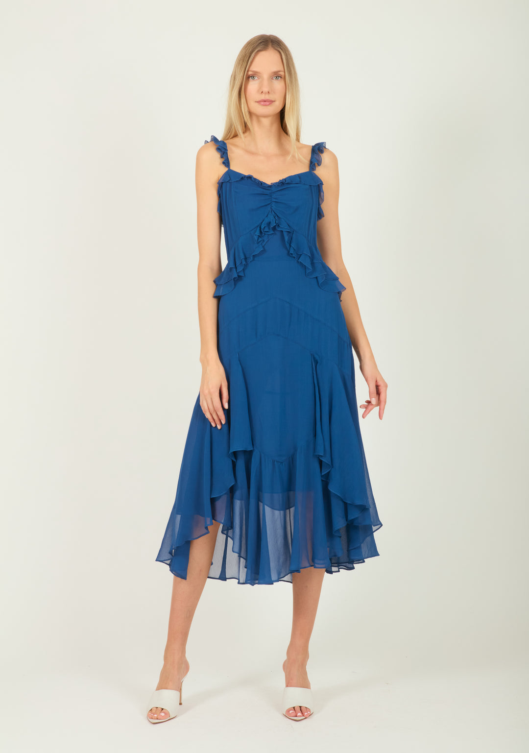 Inessa Dress - 100% Silk Crinkle Chiffon