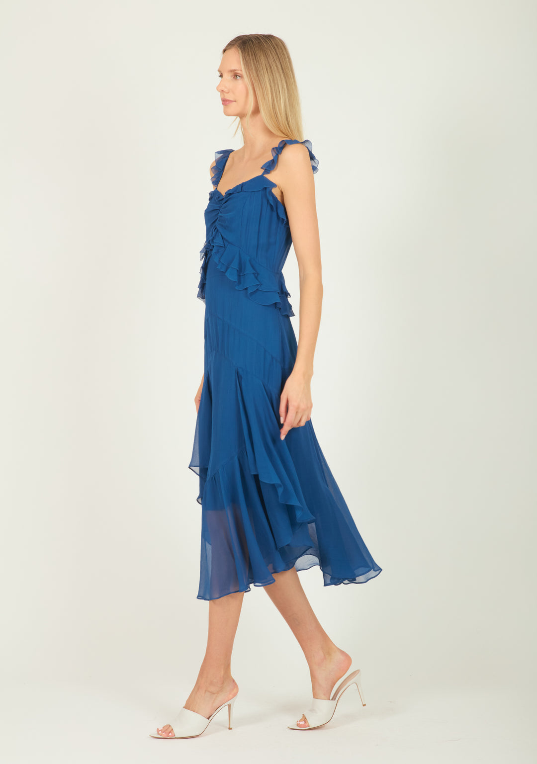 Inessa Dress - 100% Silk Crinkle Chiffon