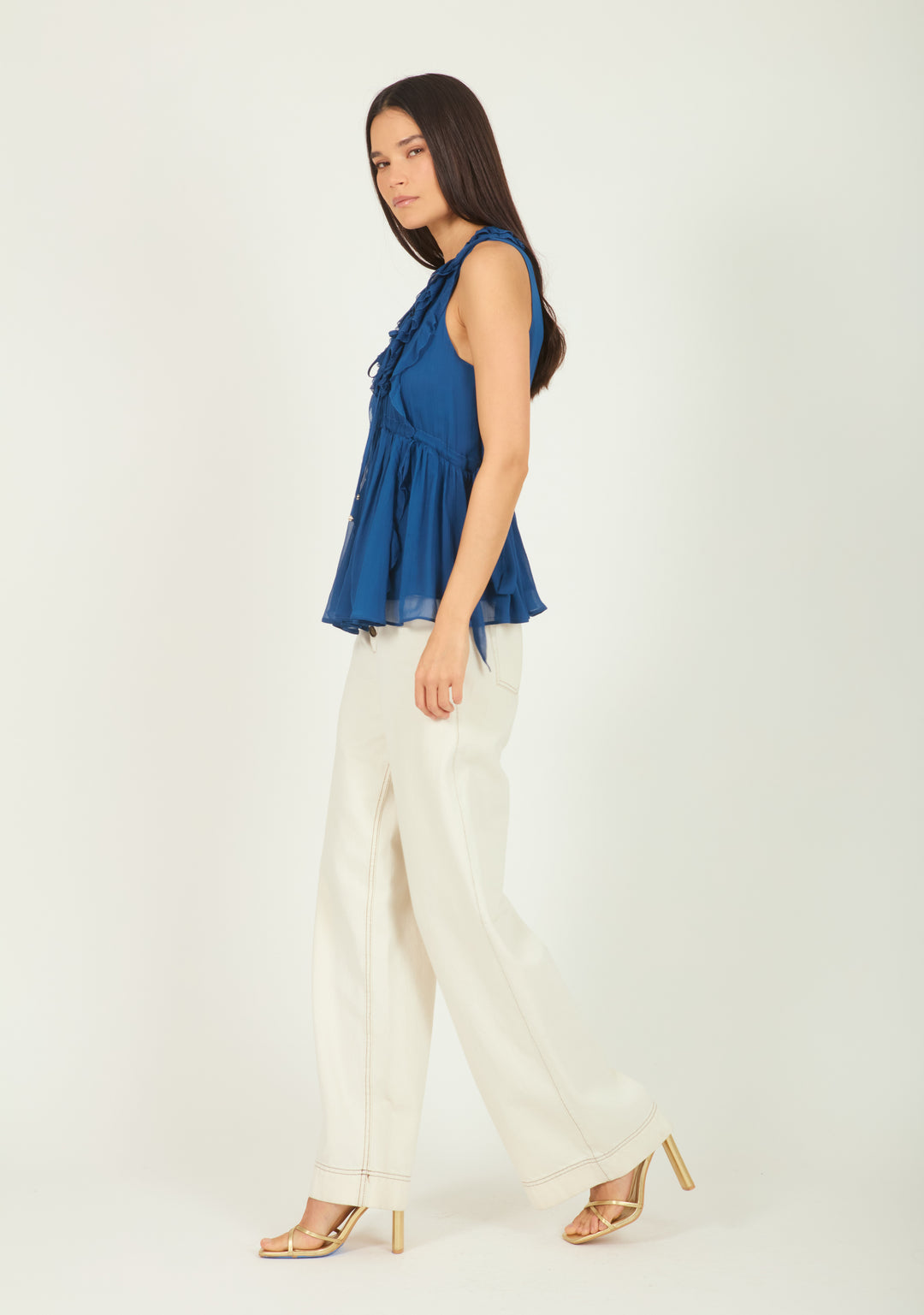 Madison Top - 100% Silk Crinkle Chiffon