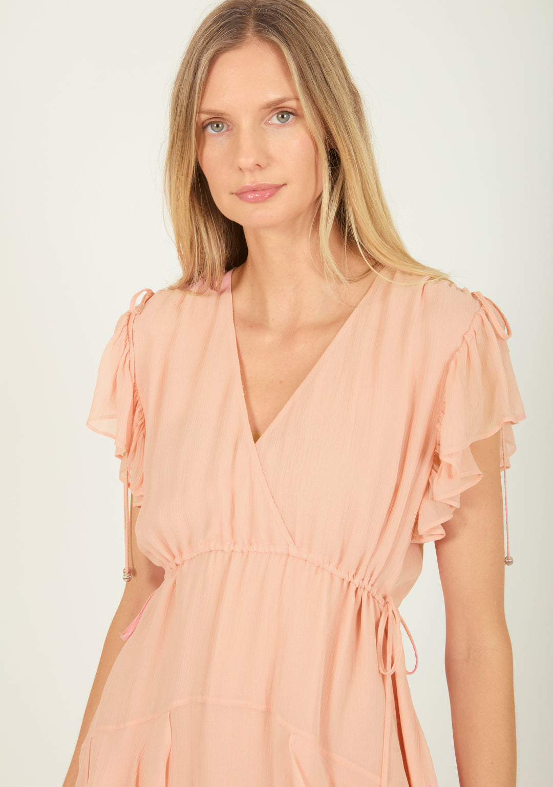 Thea Dress - 100% Silk Crinkle Chiffon