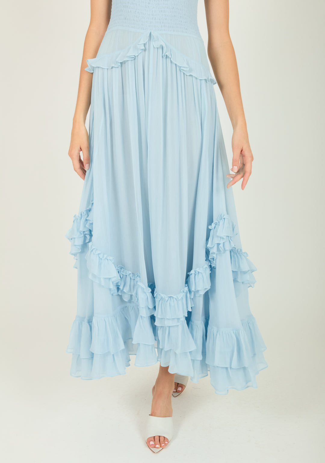 Chelsea Dress - 100% Silk Crinkle Chiffon