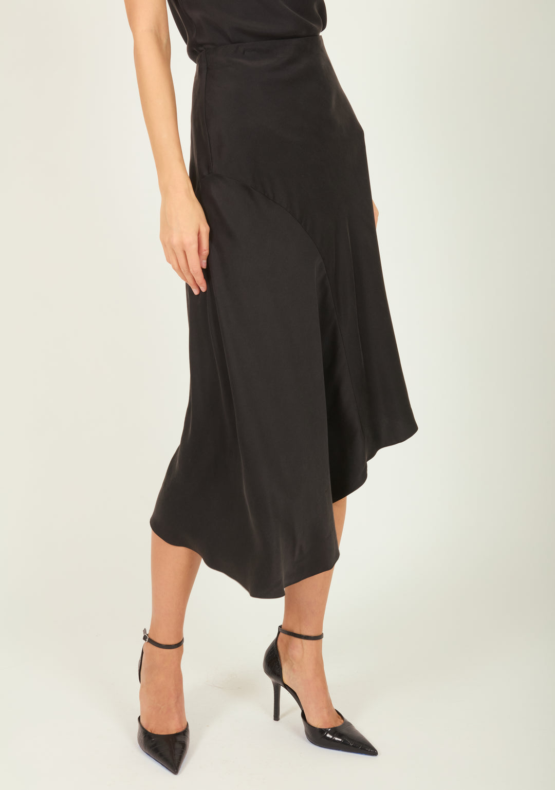 Shay Skirt - Black - 100% Silk