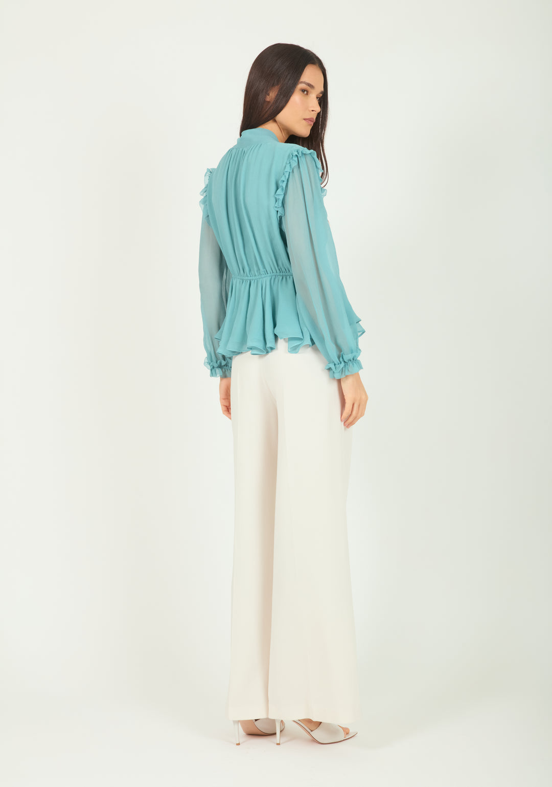 Camila Blouse - 100% Silk Crinkle Chiffon