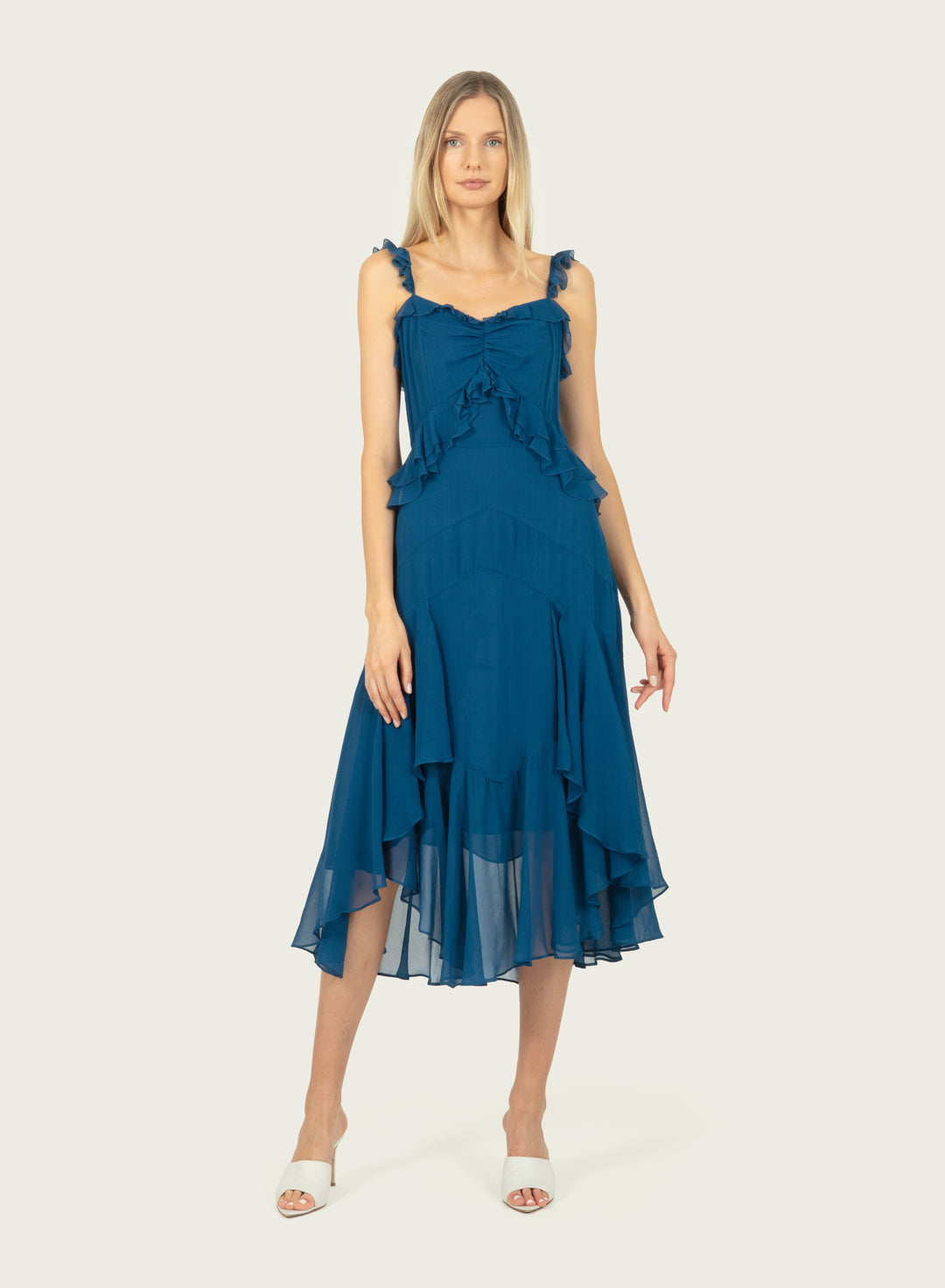Inessa Dress - 100% Silk Crinkle Chiffon
