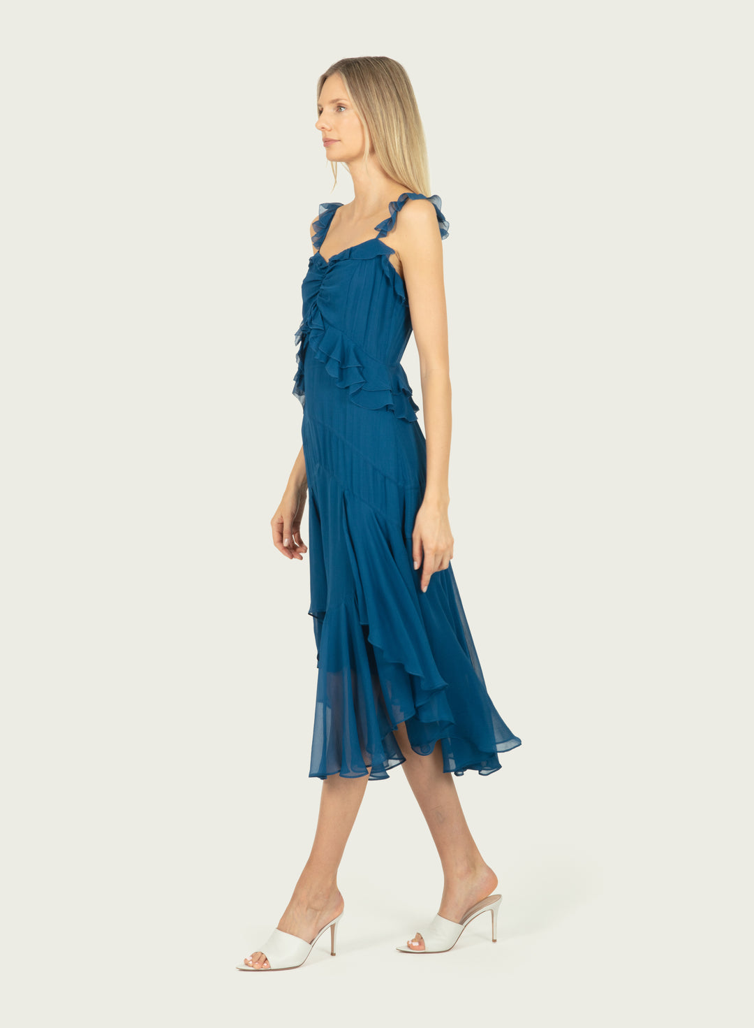 Inessa Dress - 100% Silk Crinkle Chiffon