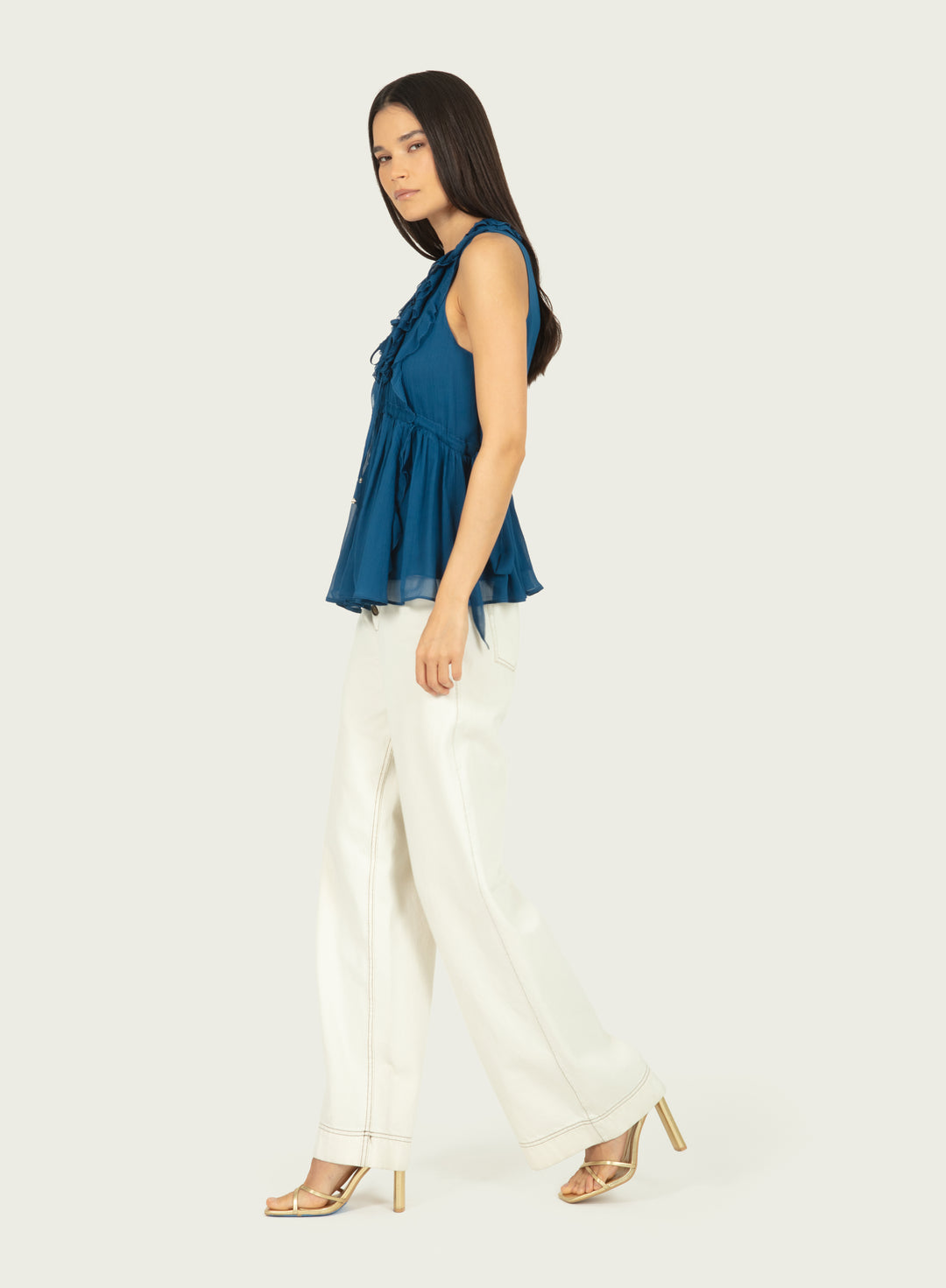 Madison Top - 100% Silk Crinkle Chiffon