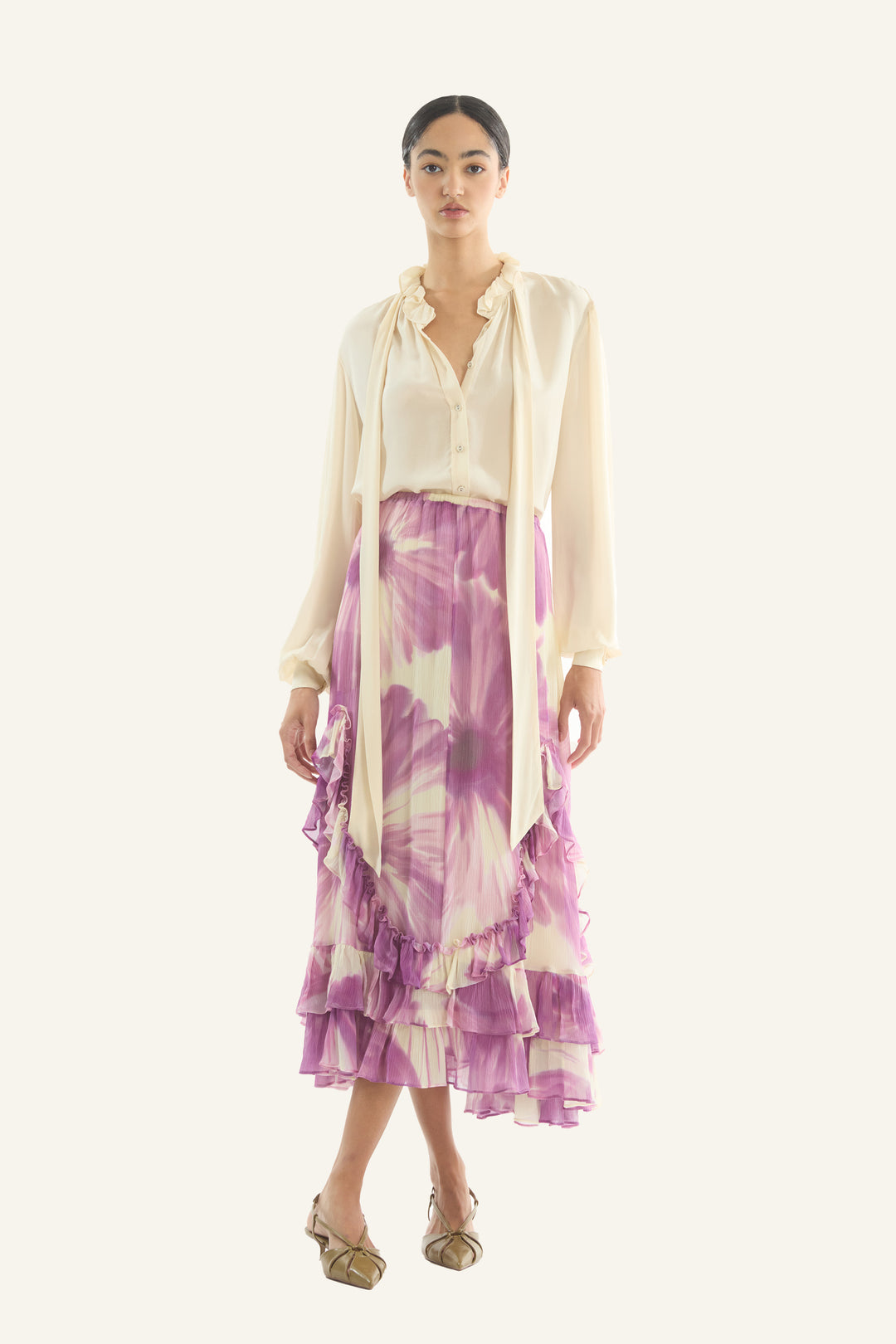 Channah Skirt - 100% Organic Silk Chiffon