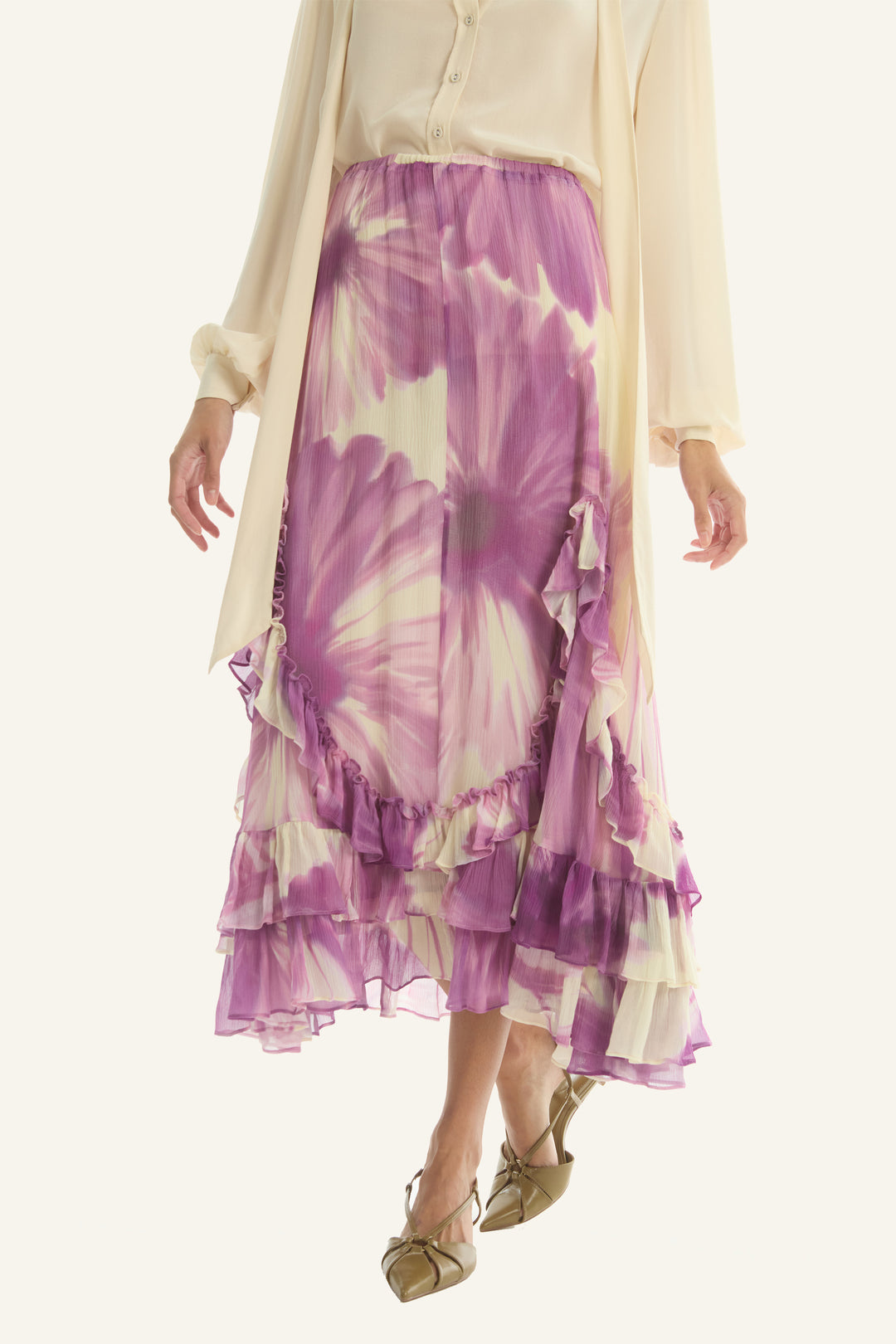 Channah Skirt - 100% Organic Silk Chiffon