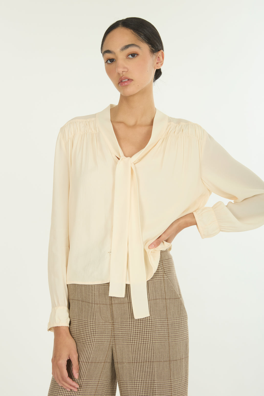 Eliza Blouse - 100% Organic Silk Crepe Georgette