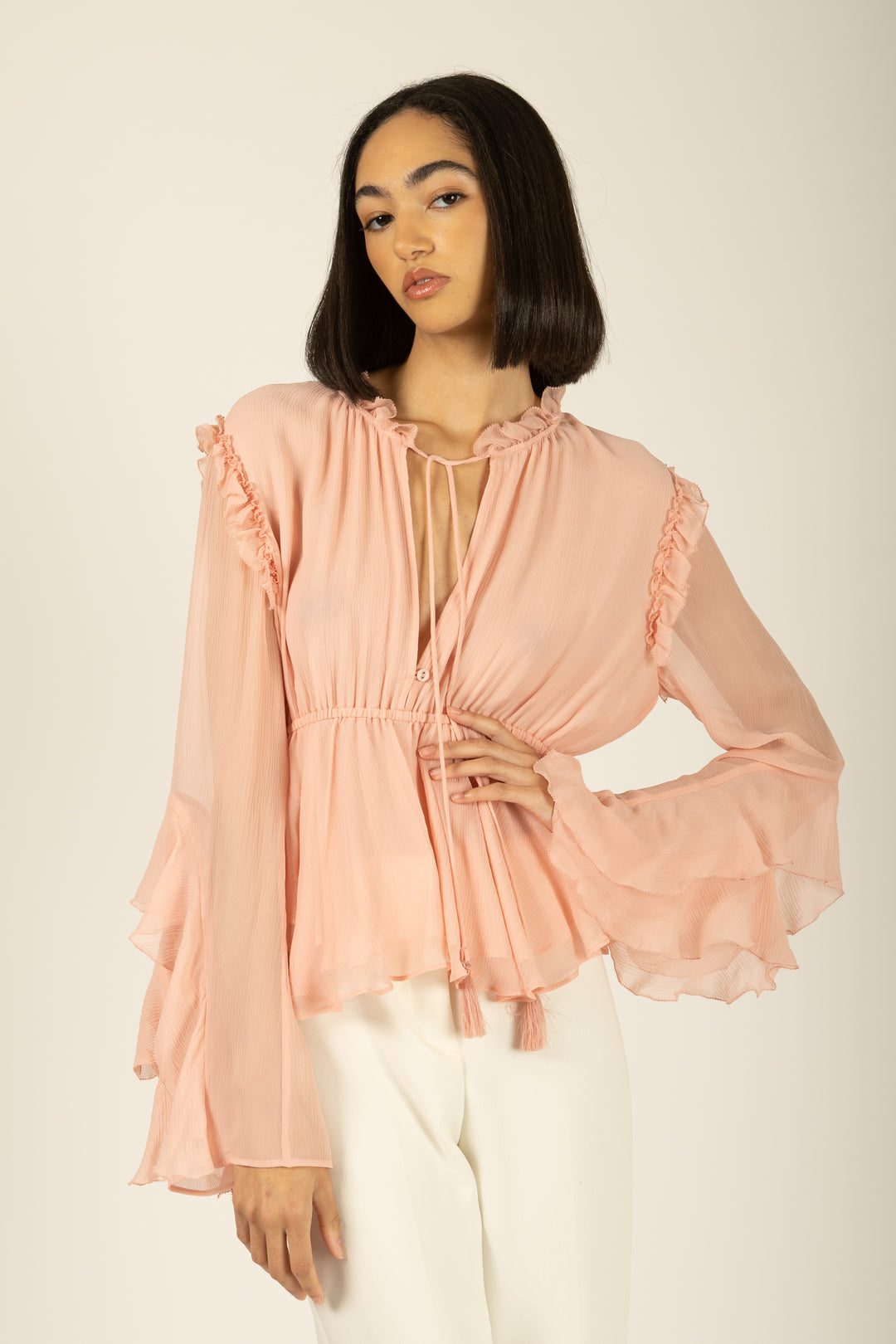 Emeline Blouse - 100% Organic Silk Chiffon