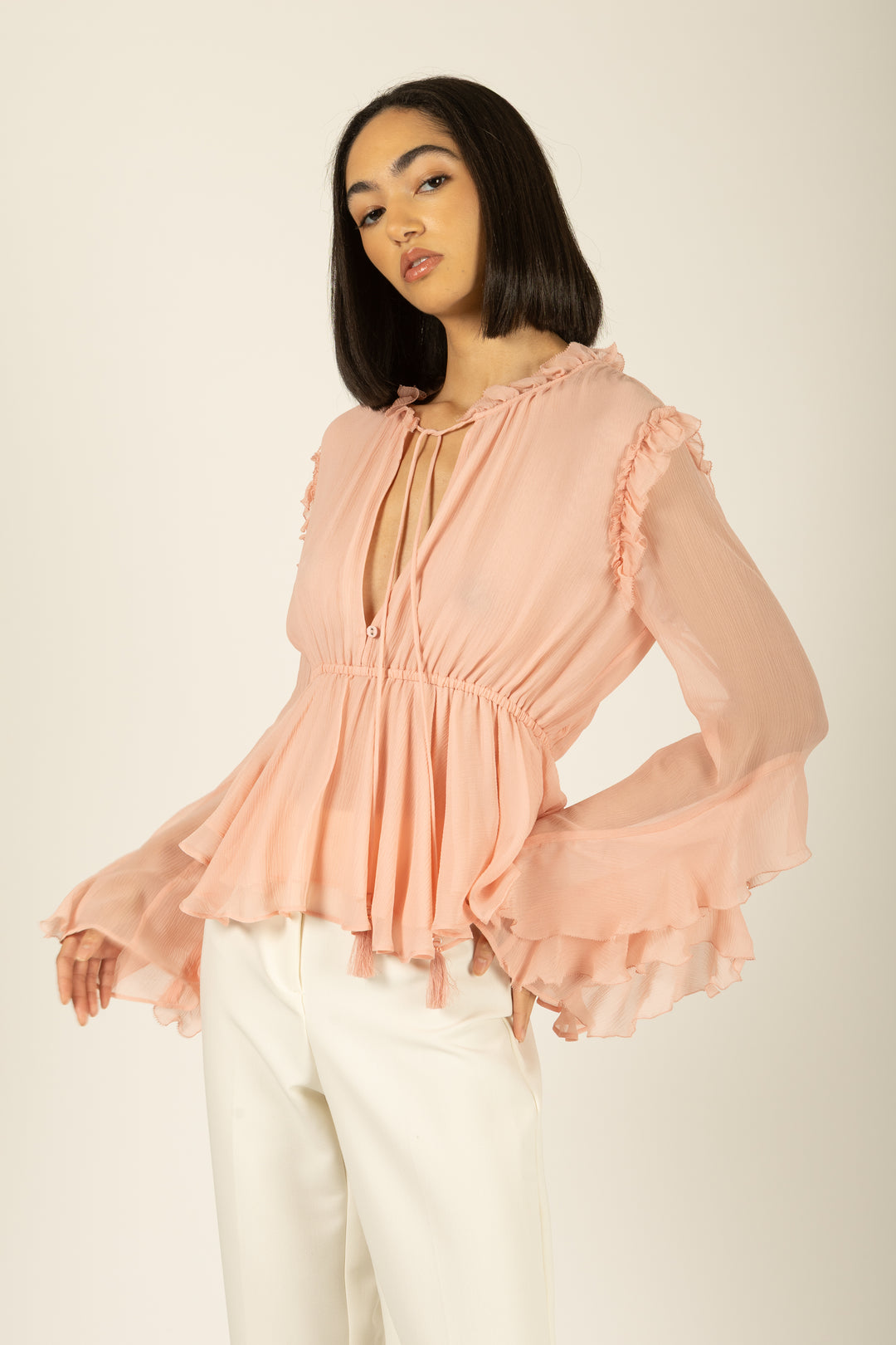 Emeline Blouse - 100% Organic Silk Chiffon