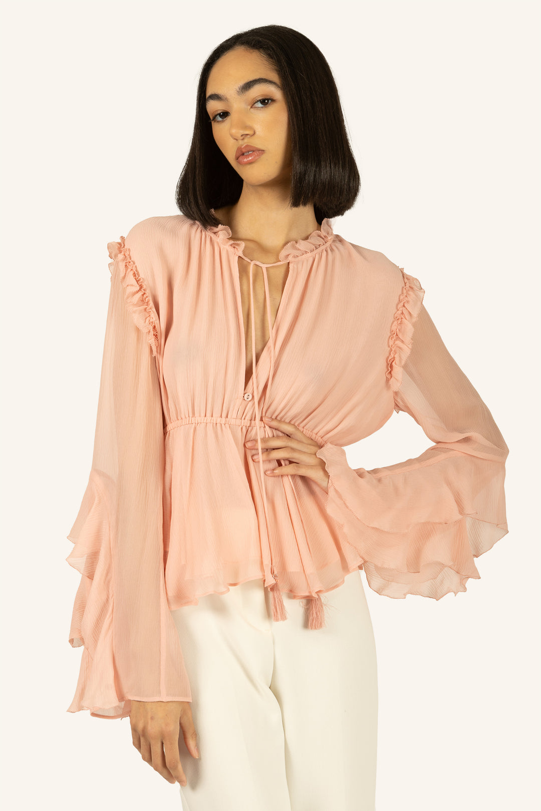 Emeline Blouse - 100% Organic Silk Chiffon