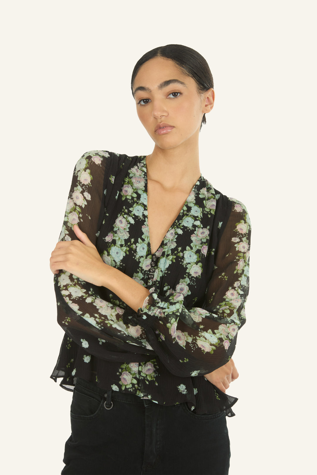 Emerson Blouse - 100% Organic Silk Chiffon