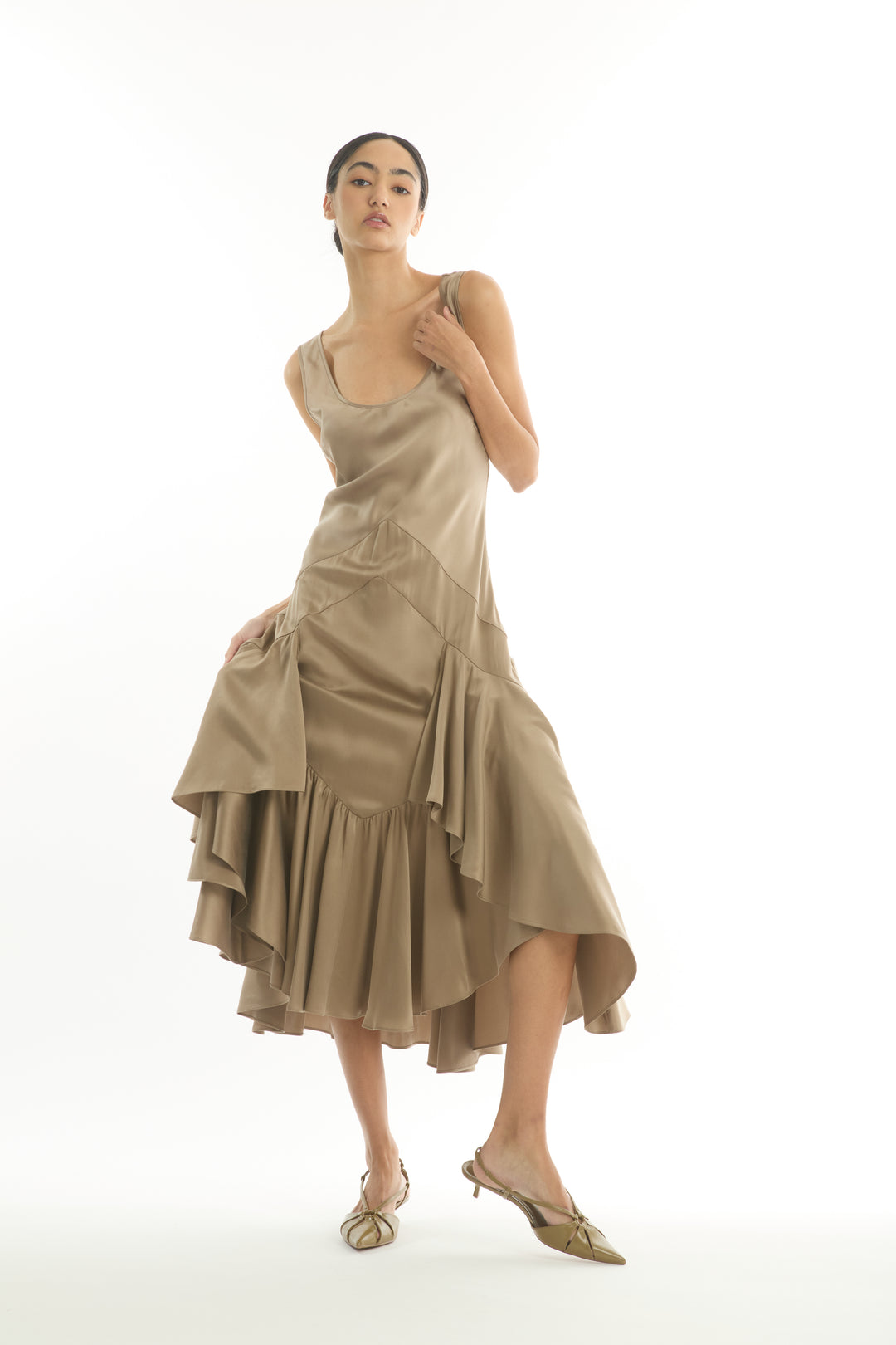 Evelyn Dress - 100% Organic Sand-Washed Silk