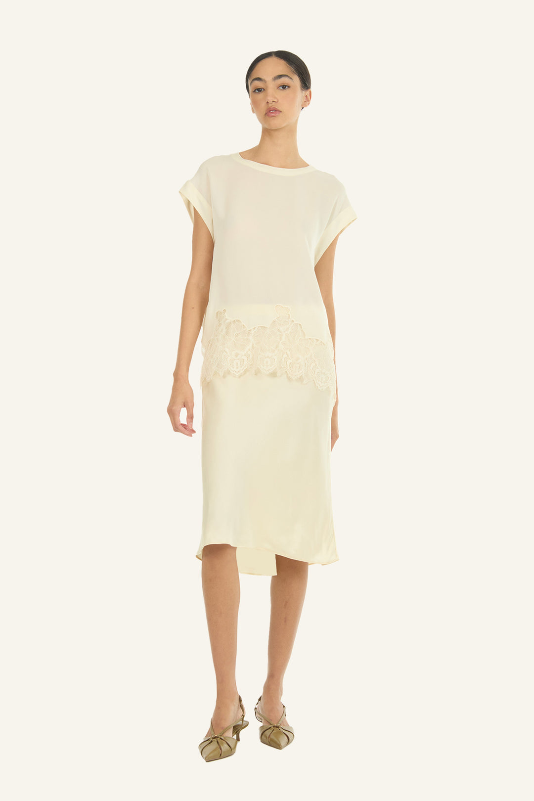 Lainey Midi Skirt - 100% Organic Sand-Washed Silk