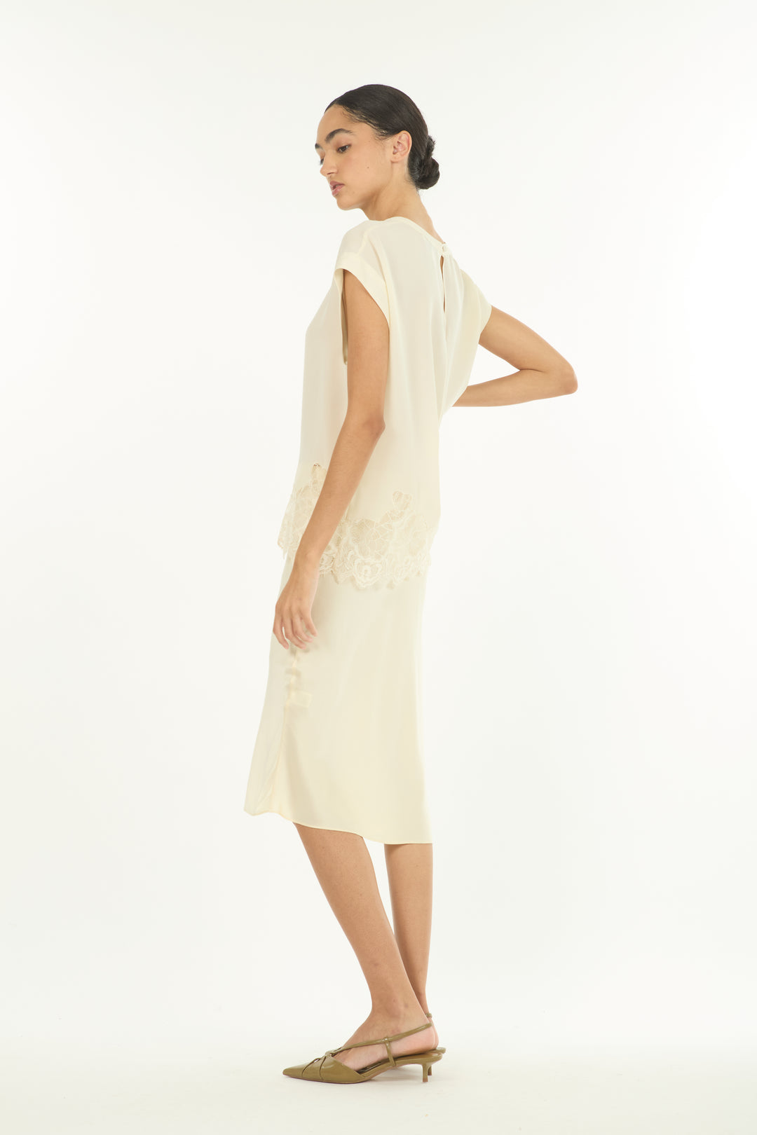 Lainey Midi Skirt - 100% Organic Sand-Washed Silk