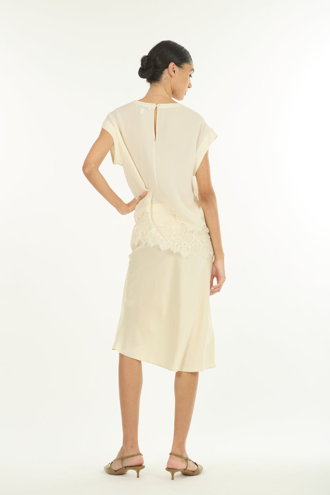 Lainey Midi Skirt - 100% Organic Sand-Washed Silk