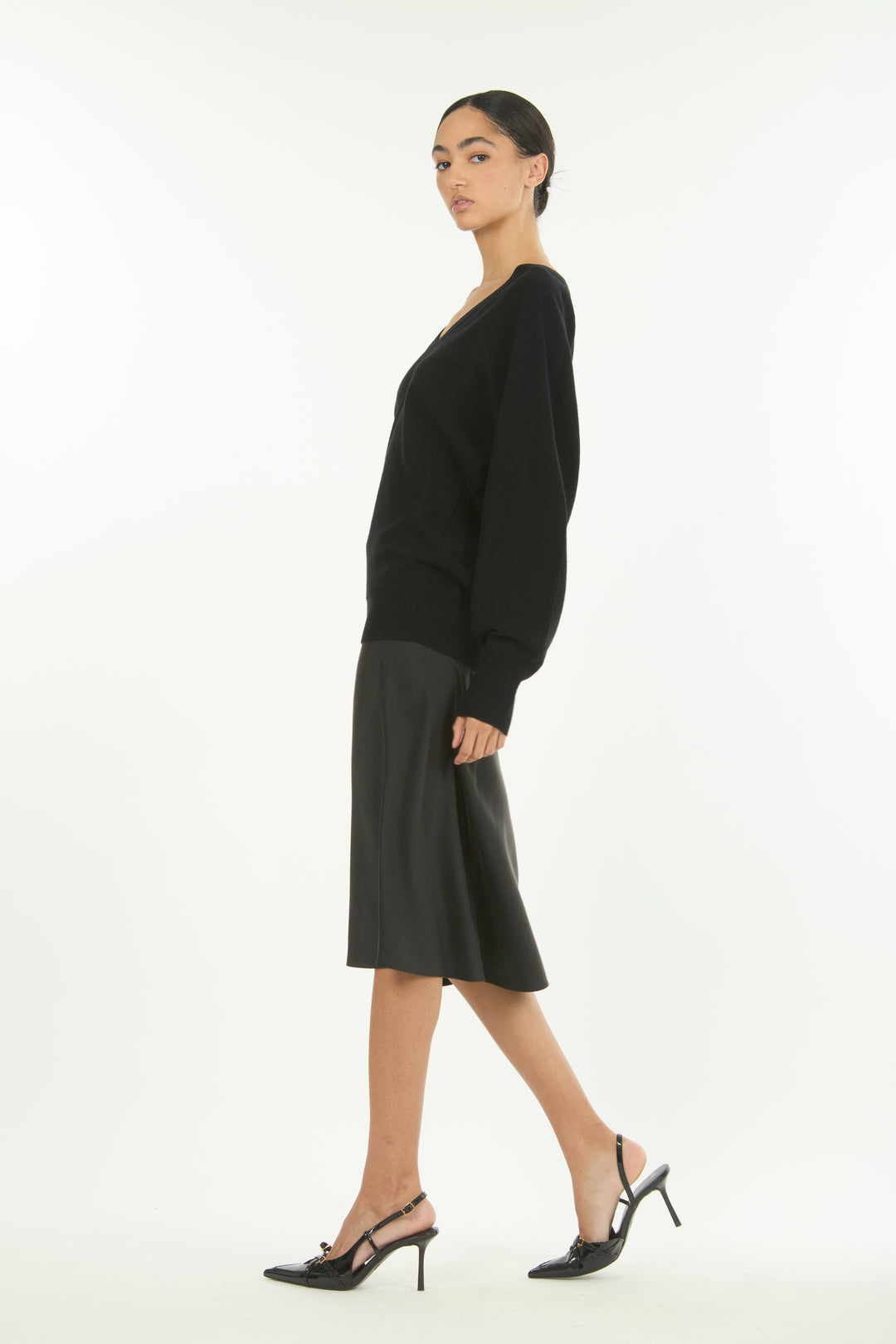 Lainey Midi Skirt - 100% Organic Sand-Washed Silk