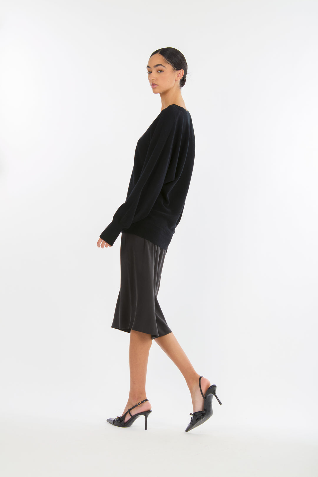Lainey Midi Skirt - 100% Organic Sand-Washed Silk