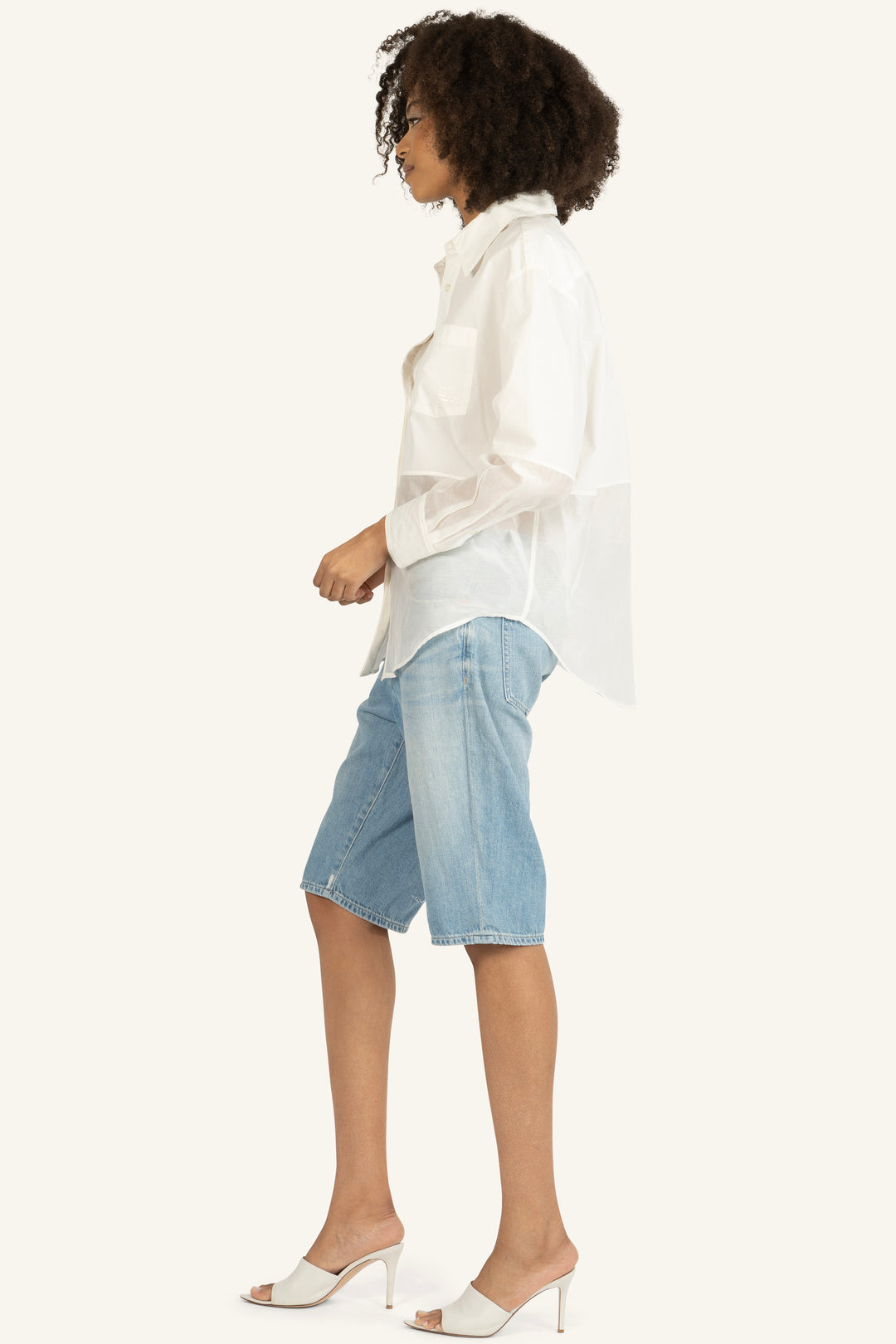 Ivona Blouse - Cotton Poplin with Organza