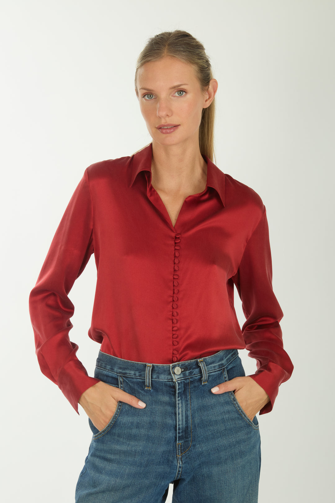 Joanne Blouse - 100% Organic Sand-Washed Silk