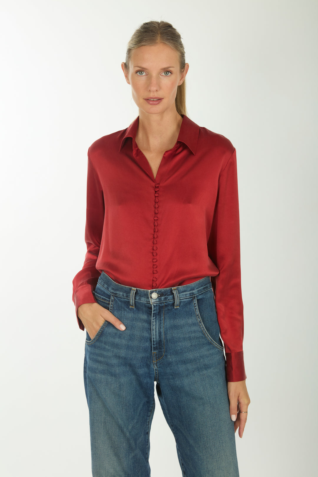 Joanne Blouse - 100% Organic Sand-Washed Silk