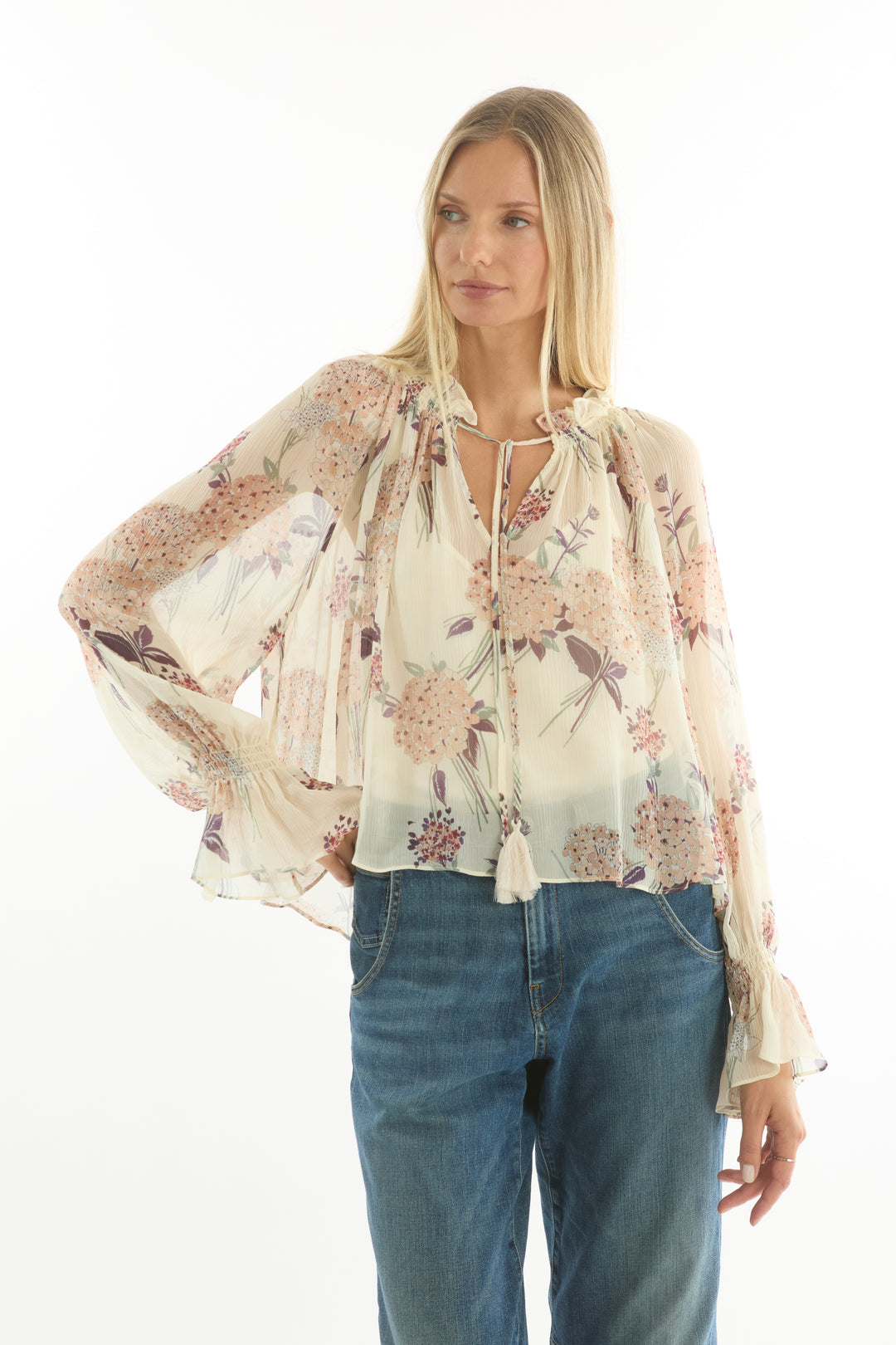 Katerina Blouse - 100% Organic Silk Chiffon