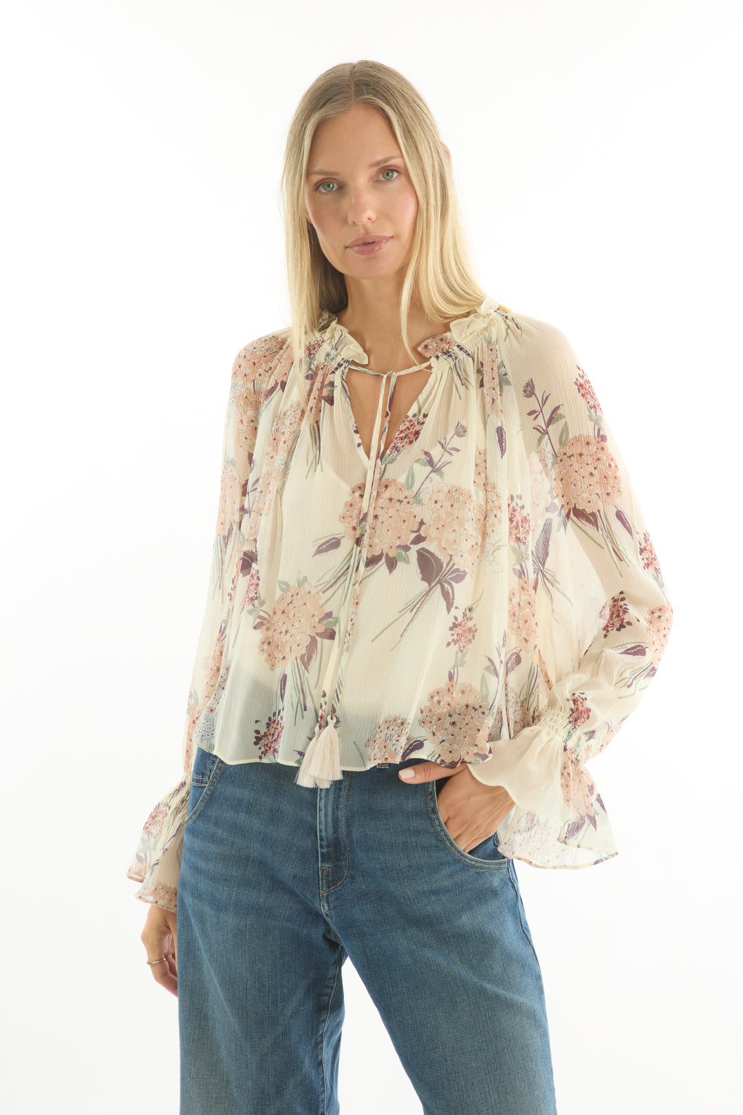 Katerina Blouse - 100% Organic Silk Chiffon