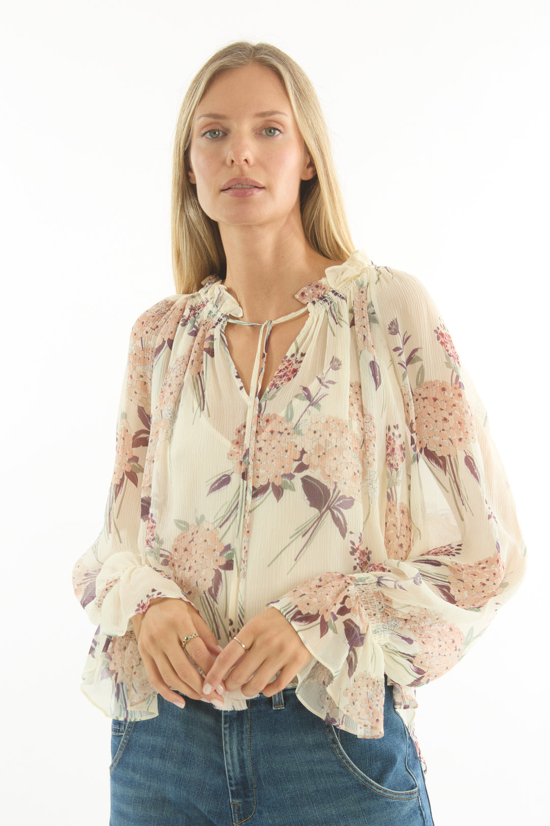 Katerina Blouse - 100% Organic Silk Chiffon