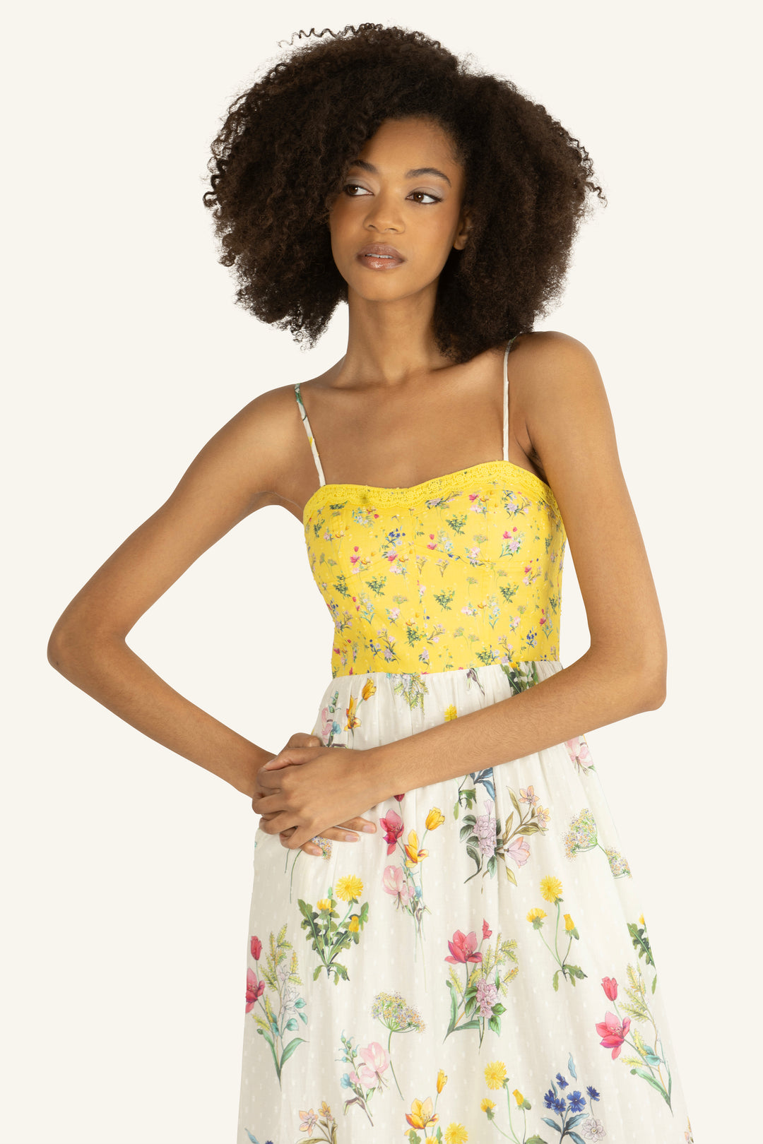 Finley Dress - Cotton Jacquard with Lace Trims