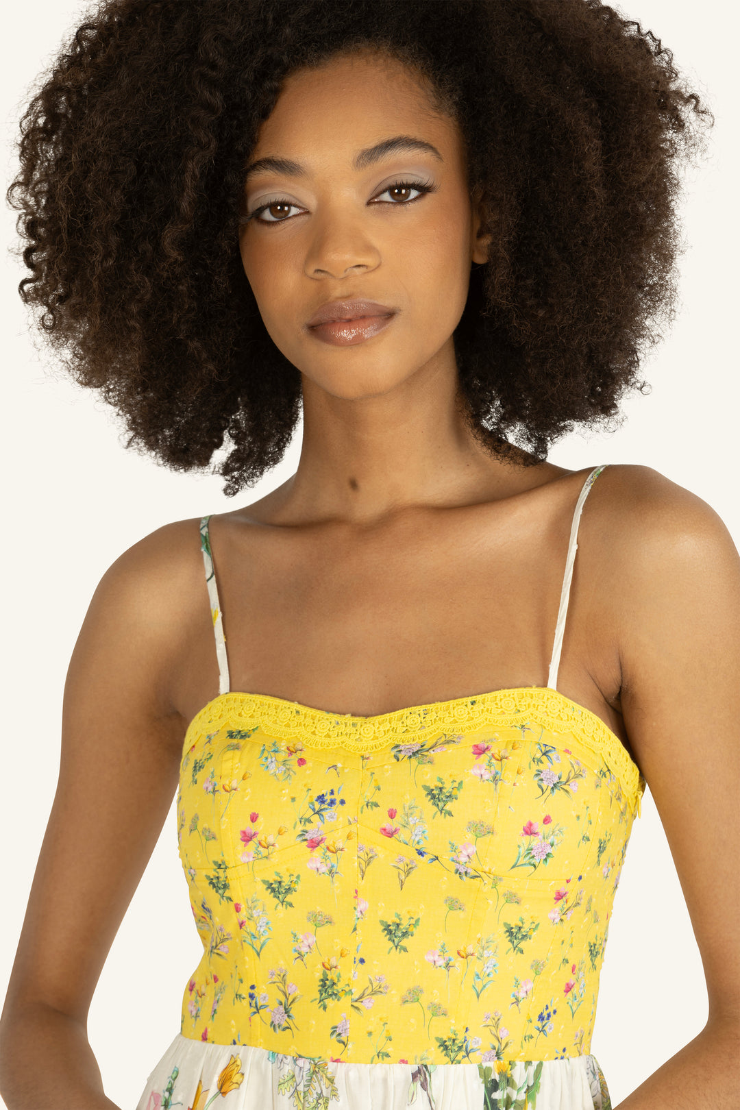 Finley Dress - Cotton Jacquard with Lace Trims