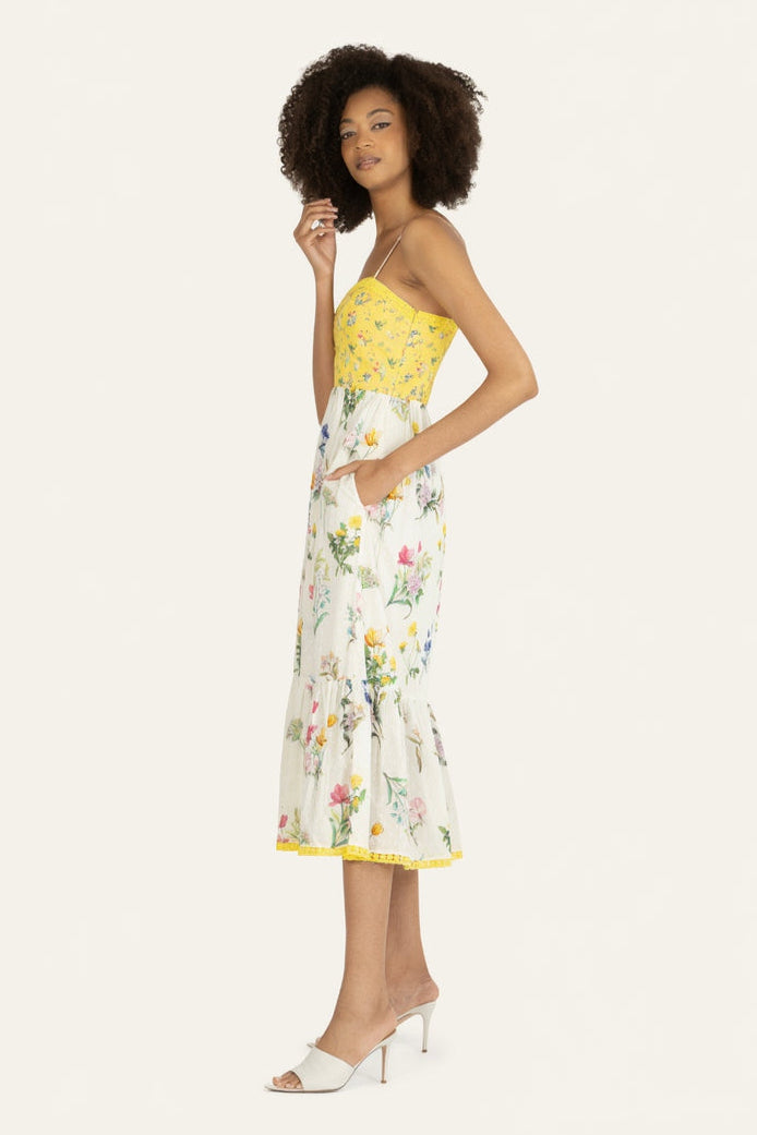Finley Dress - Cotton Jacquard with Lace Trims