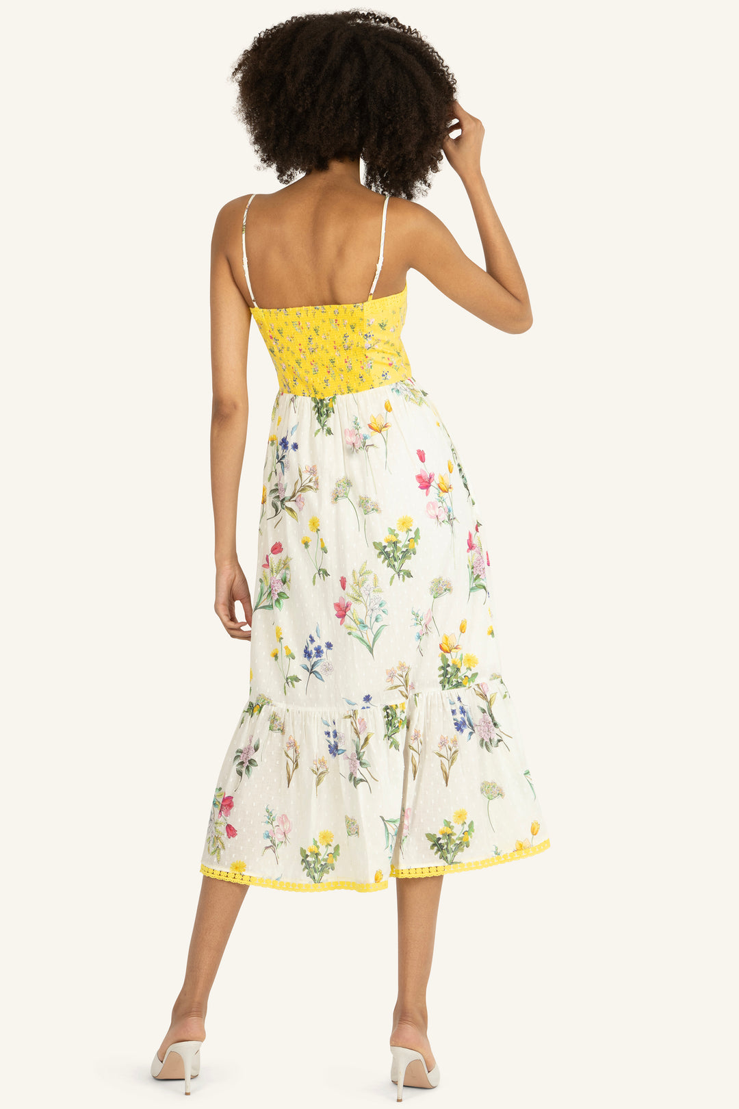 Finley Dress - Cotton Jacquard with Lace Trims